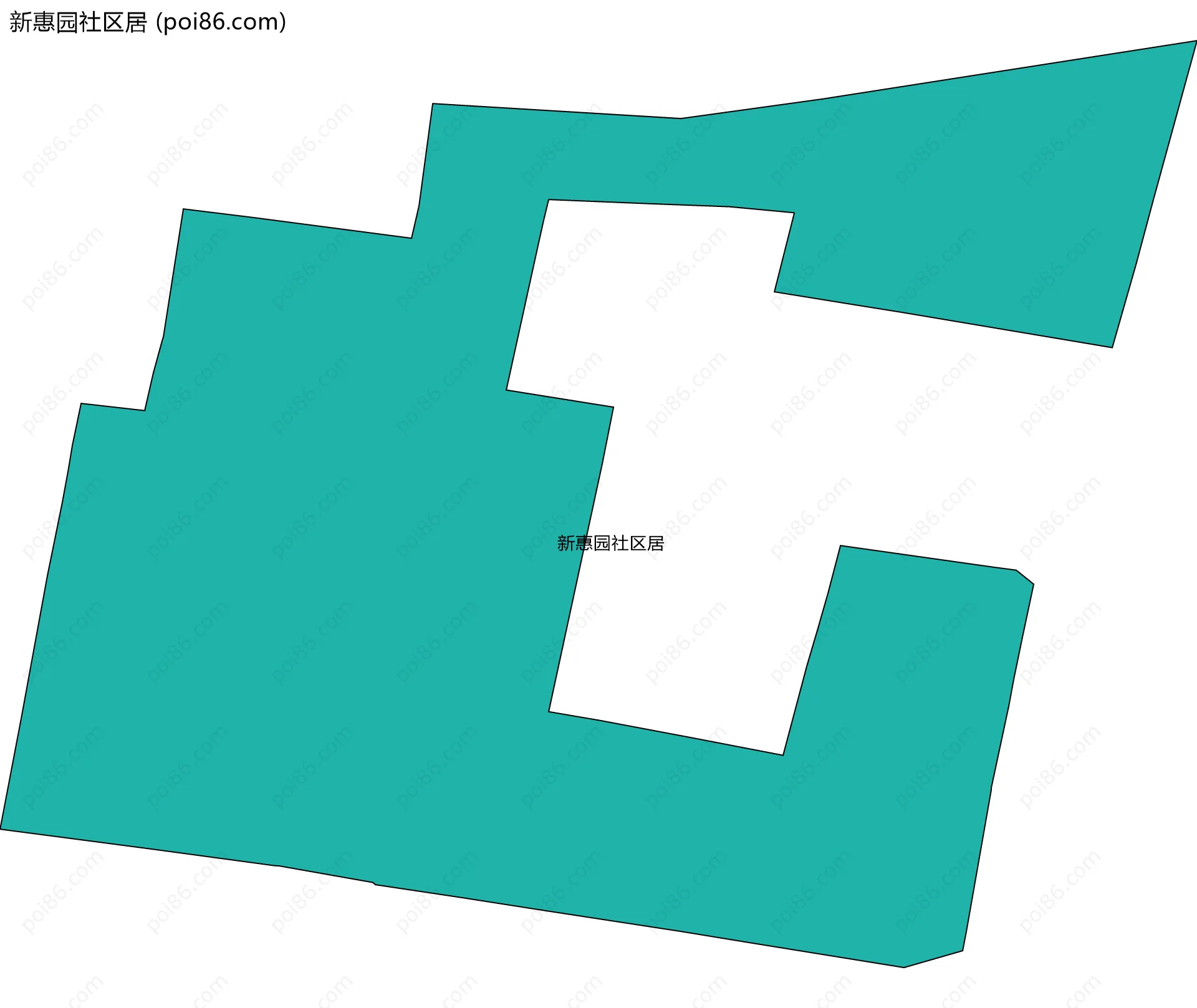 新惠园社区居边界地图