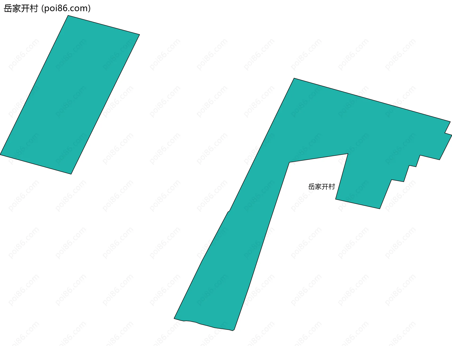 岳家开村边界地图