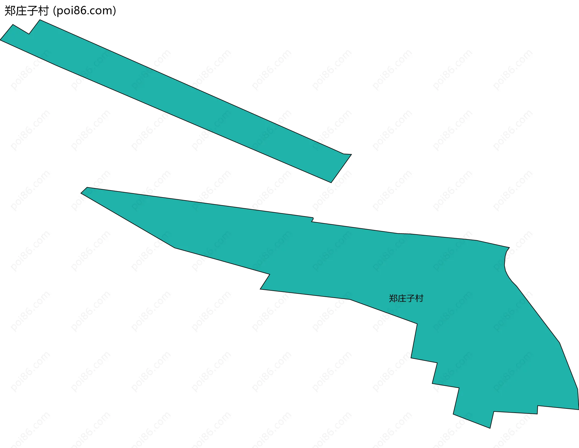 郑庄子村边界地图