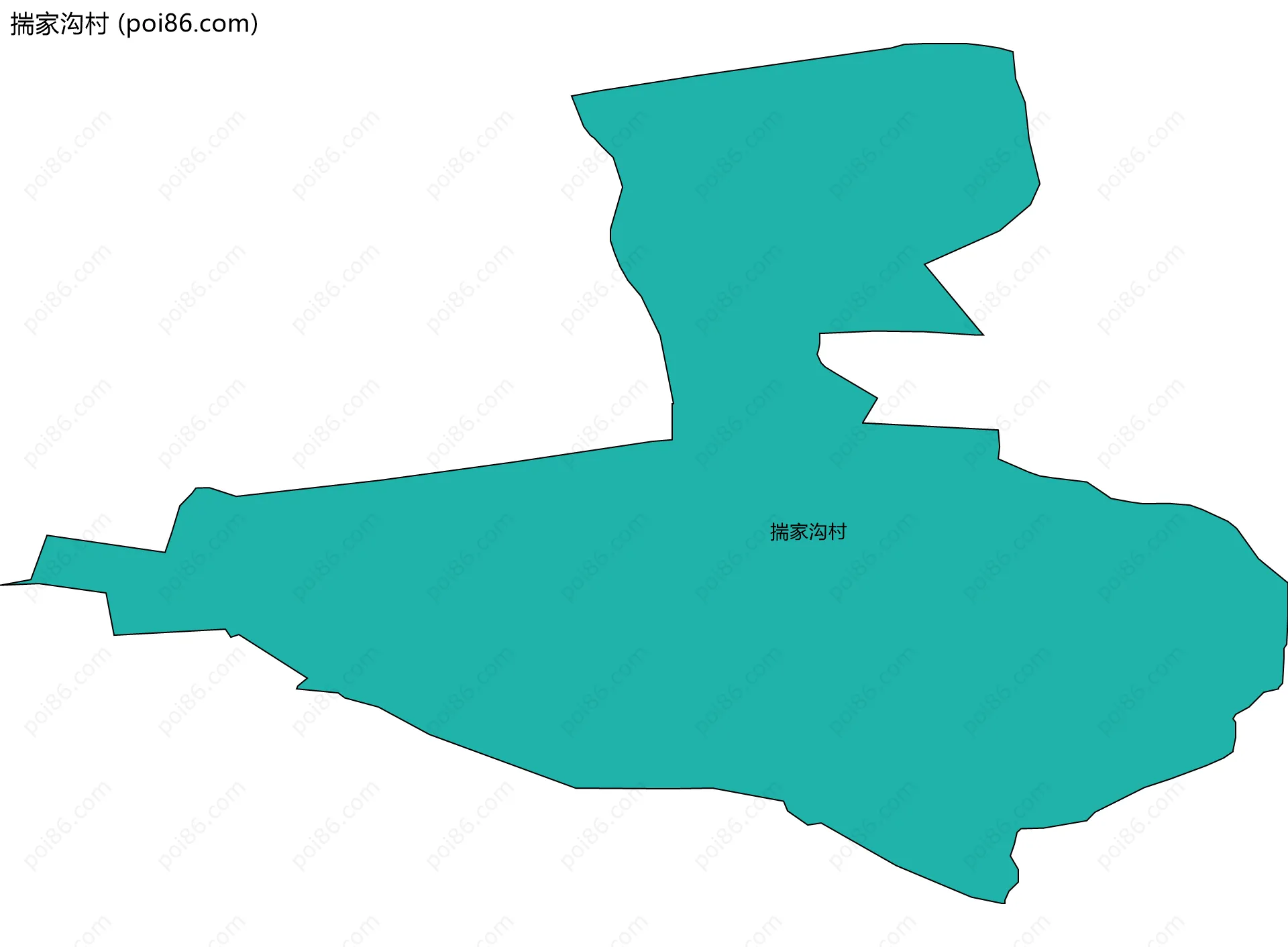 揣家沟村边界地图