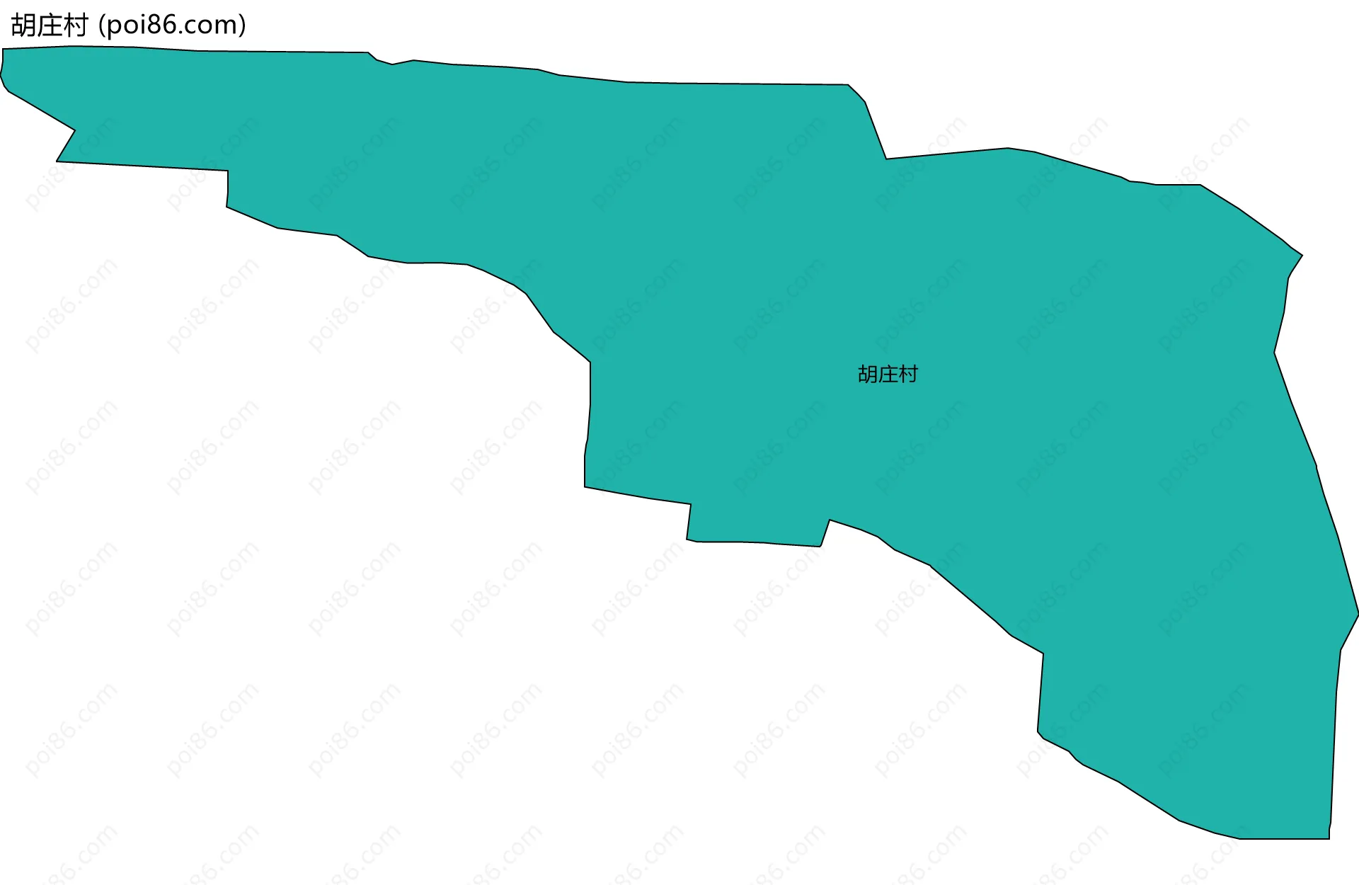 胡庄村边界地图