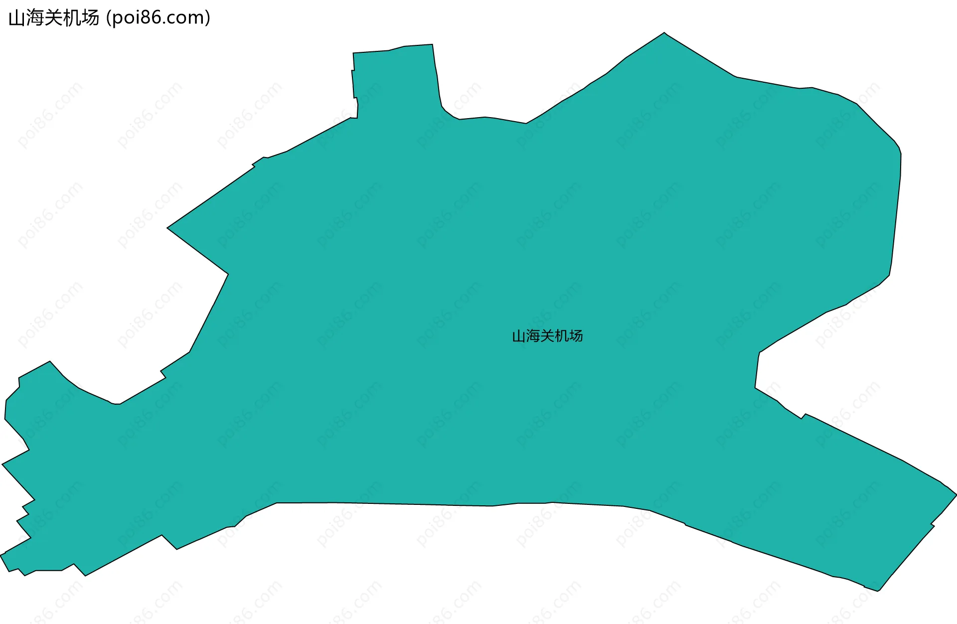山海关机场边界地图