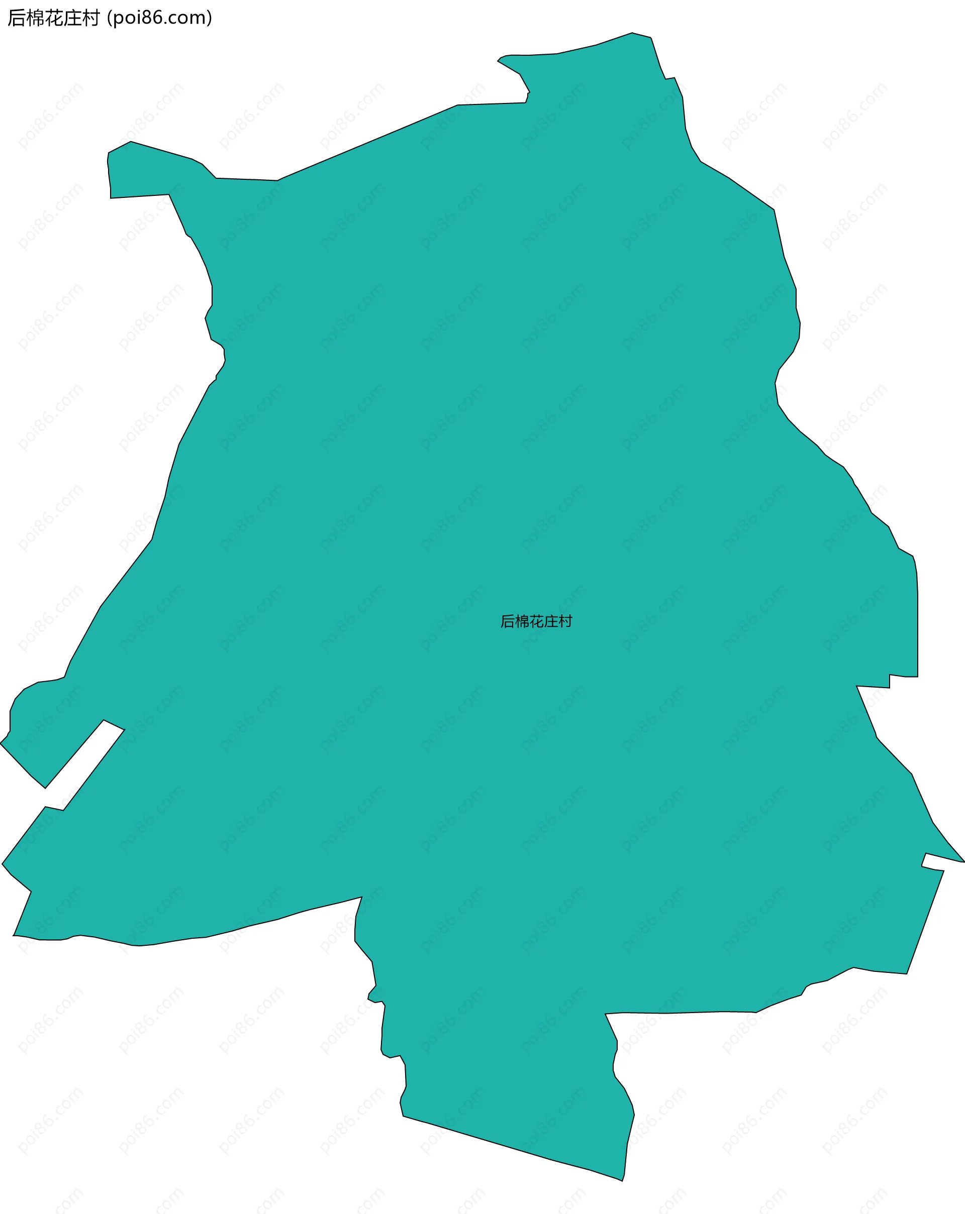 后棉花庄村边界地图