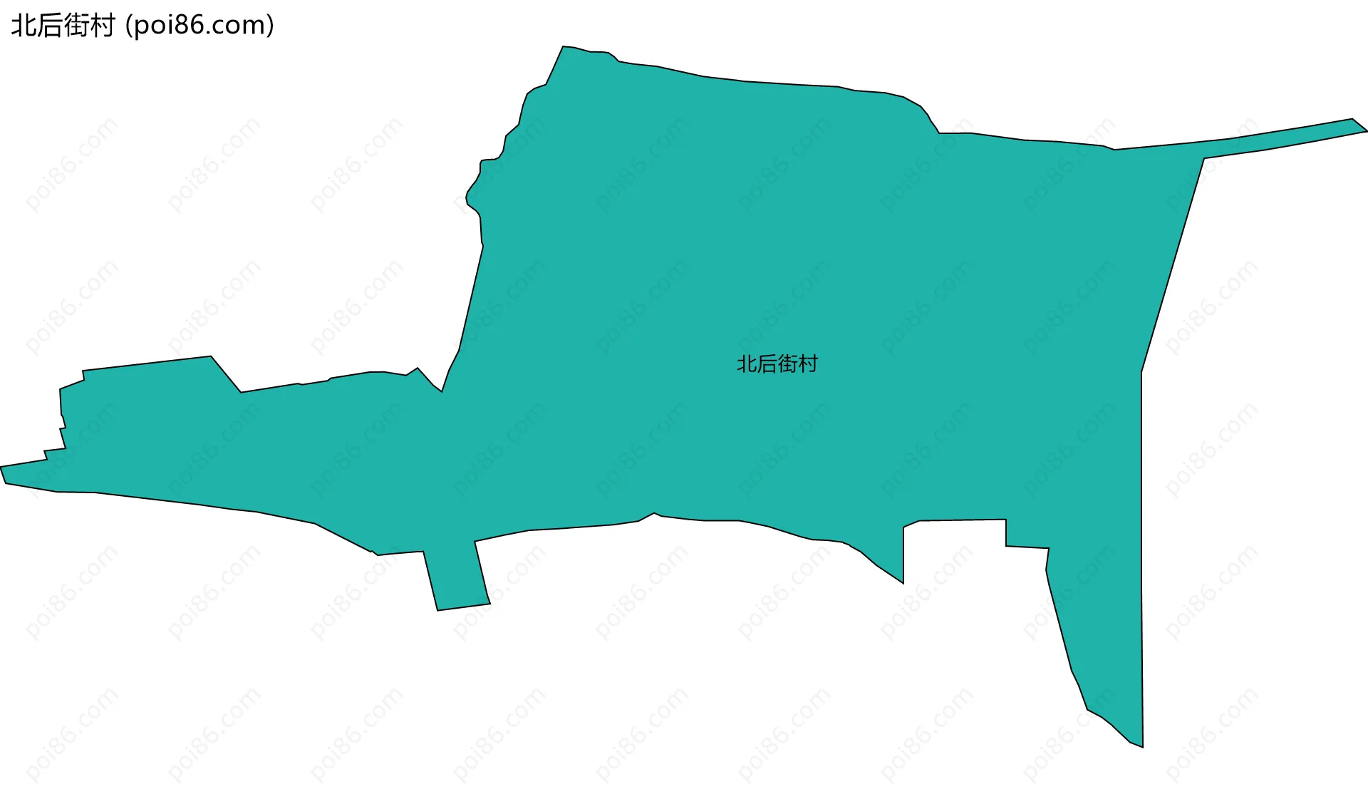 北后街村边界地图