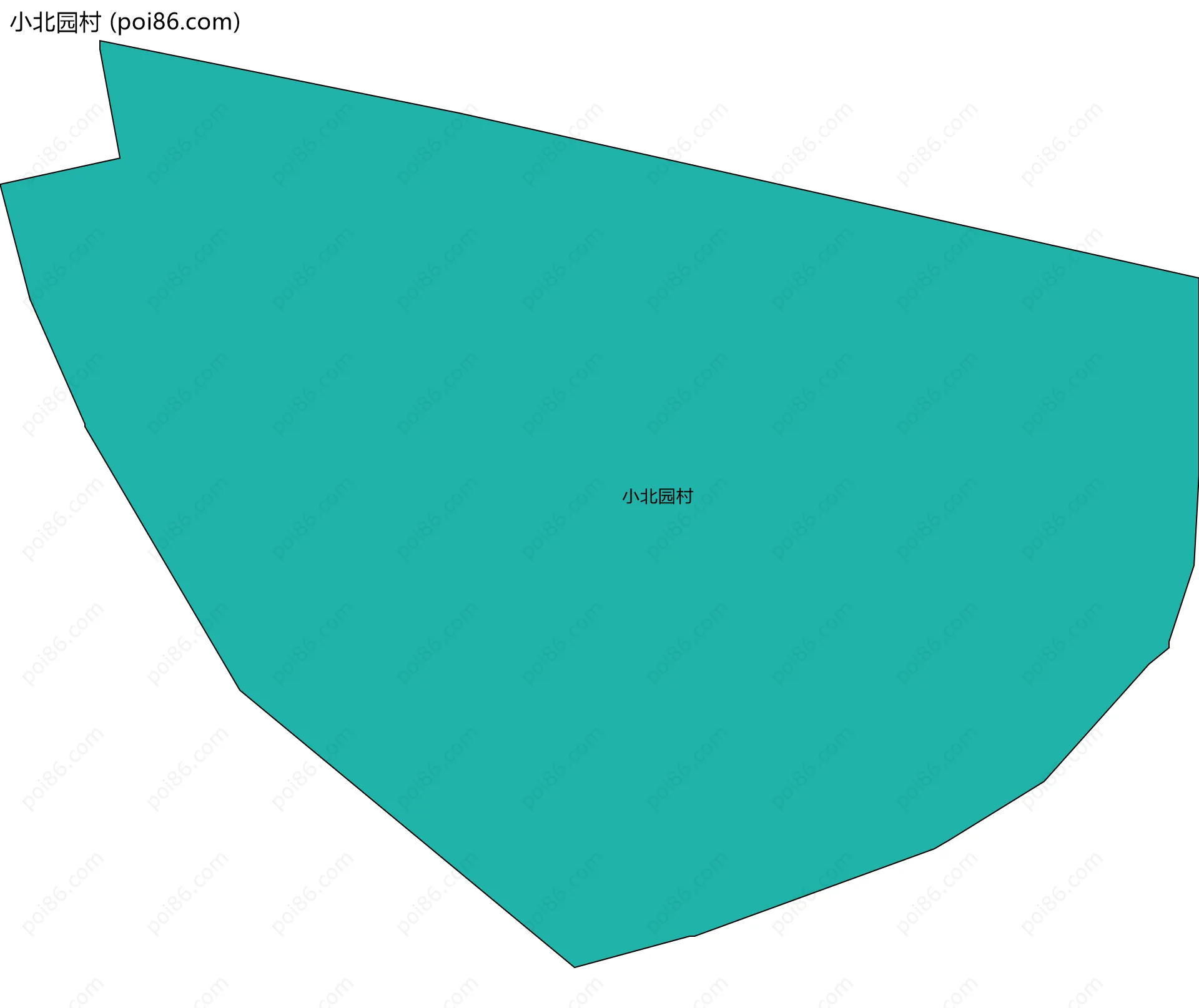 小北园村边界地图