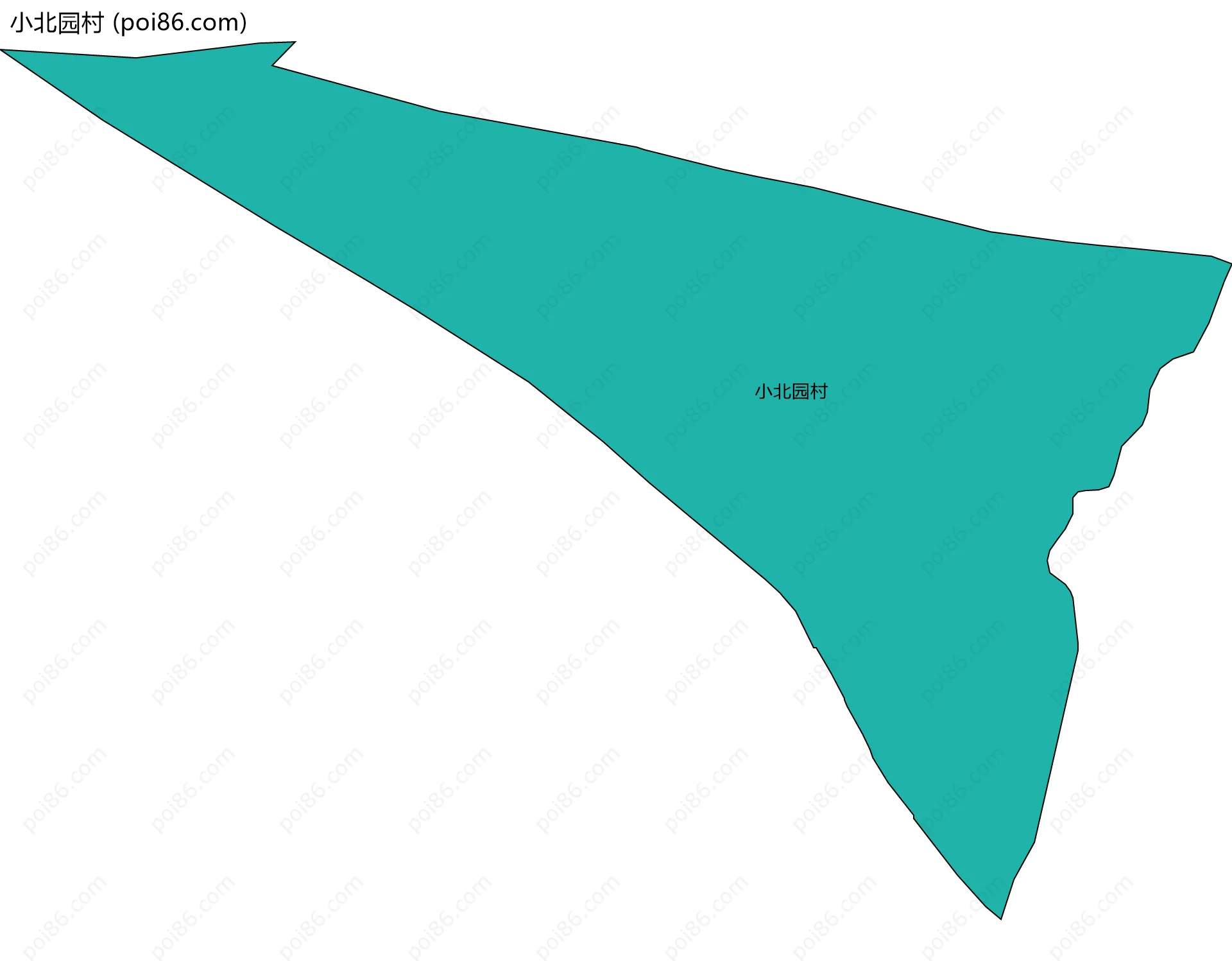 小北园村边界地图