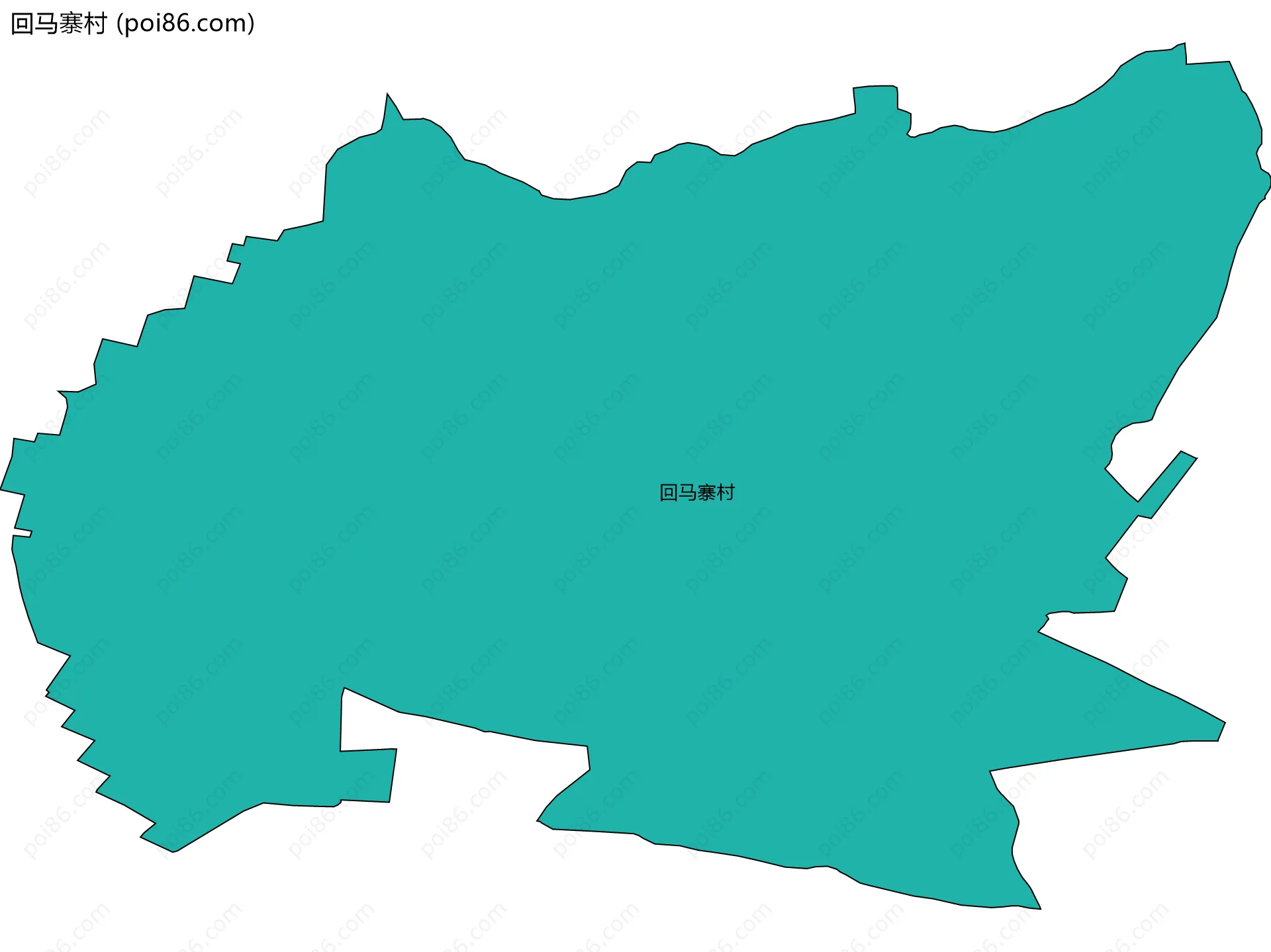 回马寨村边界地图