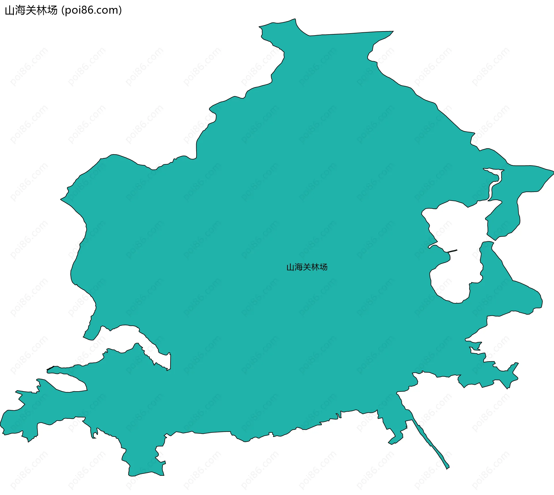 山海关林场边界地图