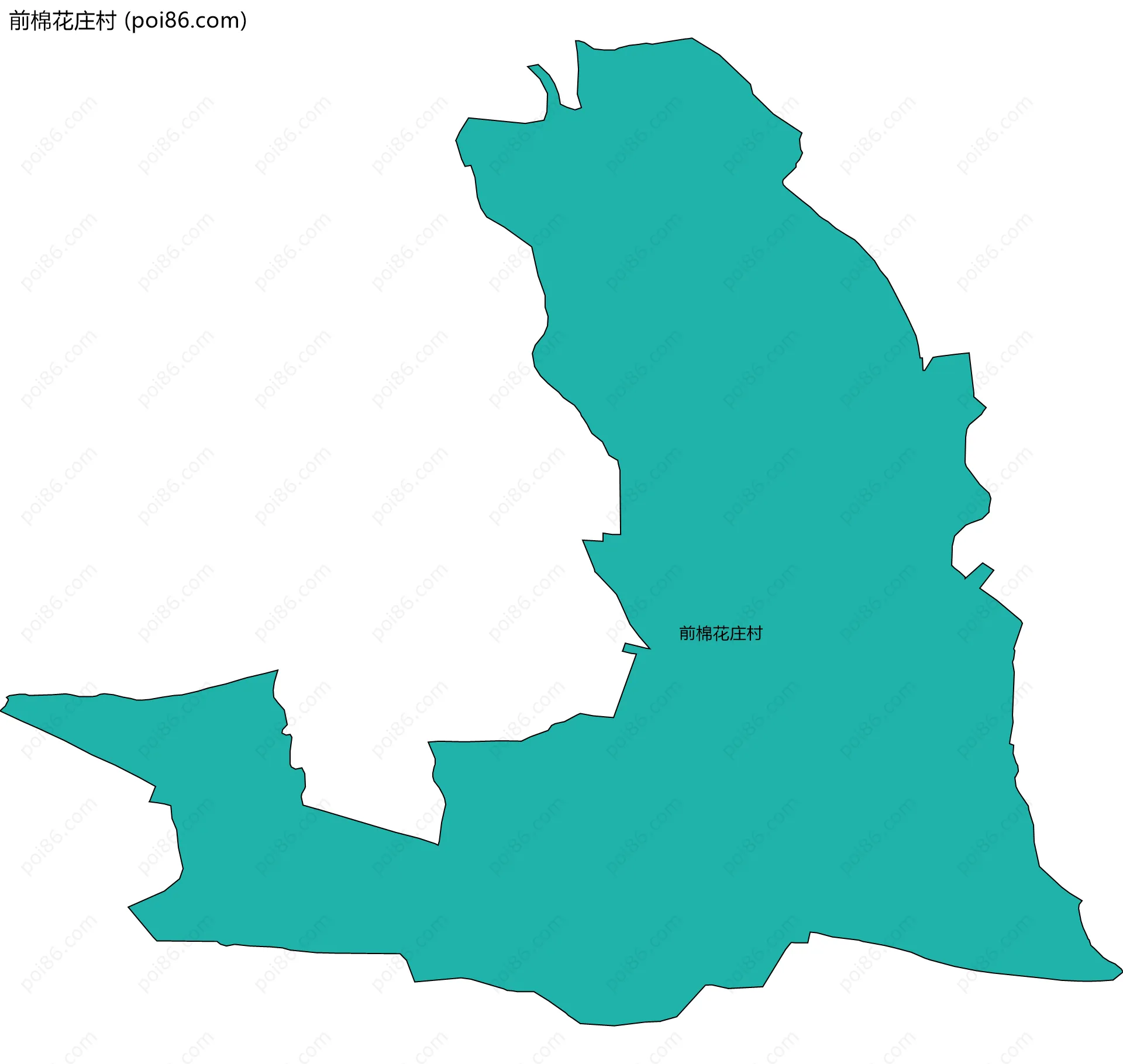 前棉花庄村边界地图