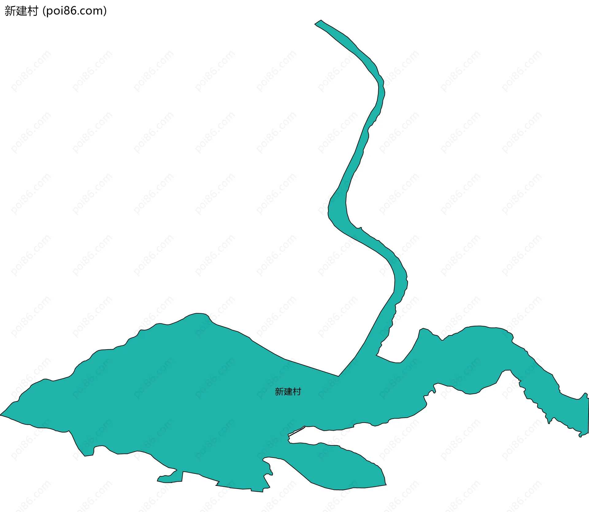 新建村边界地图