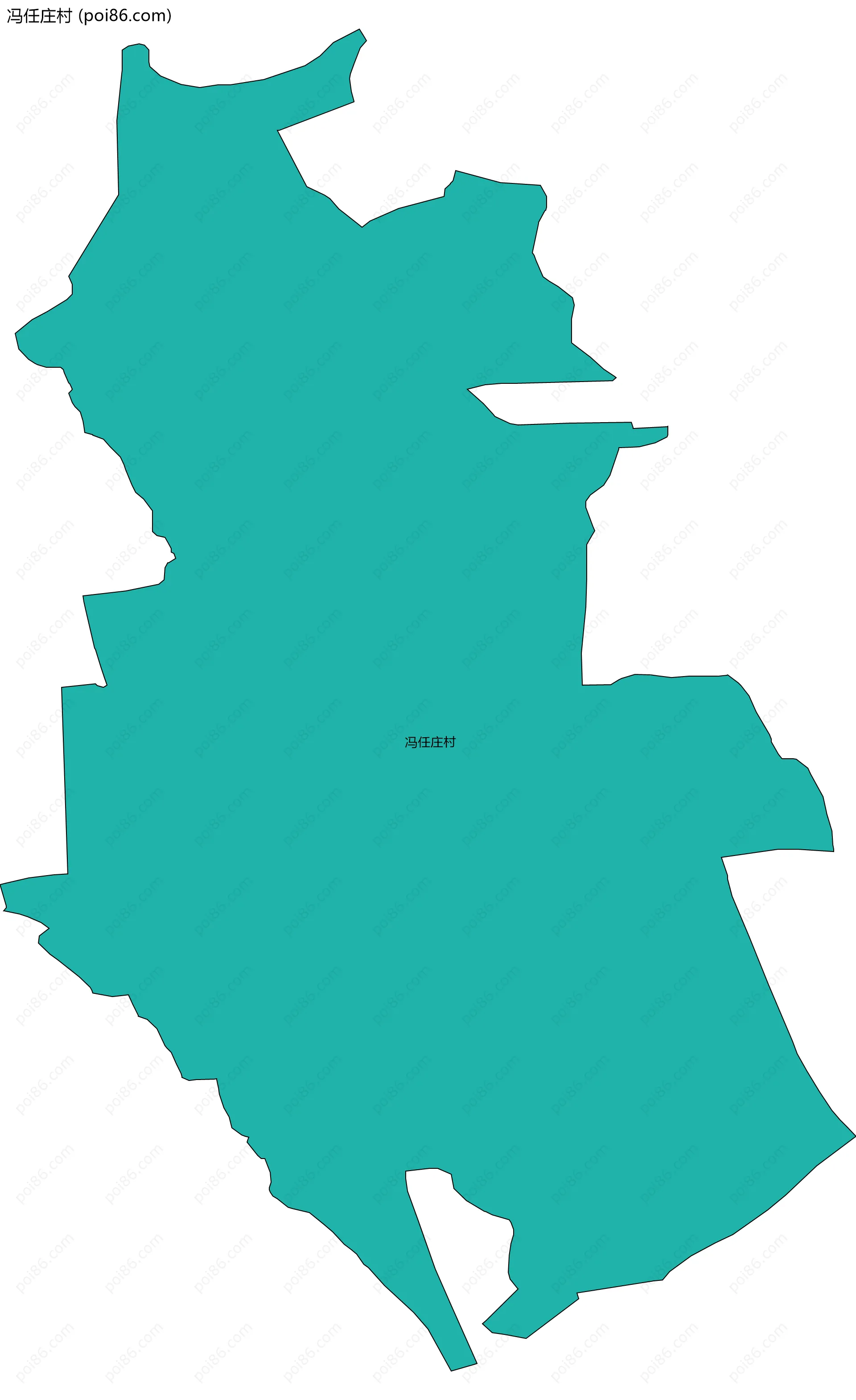 冯任庄村边界地图