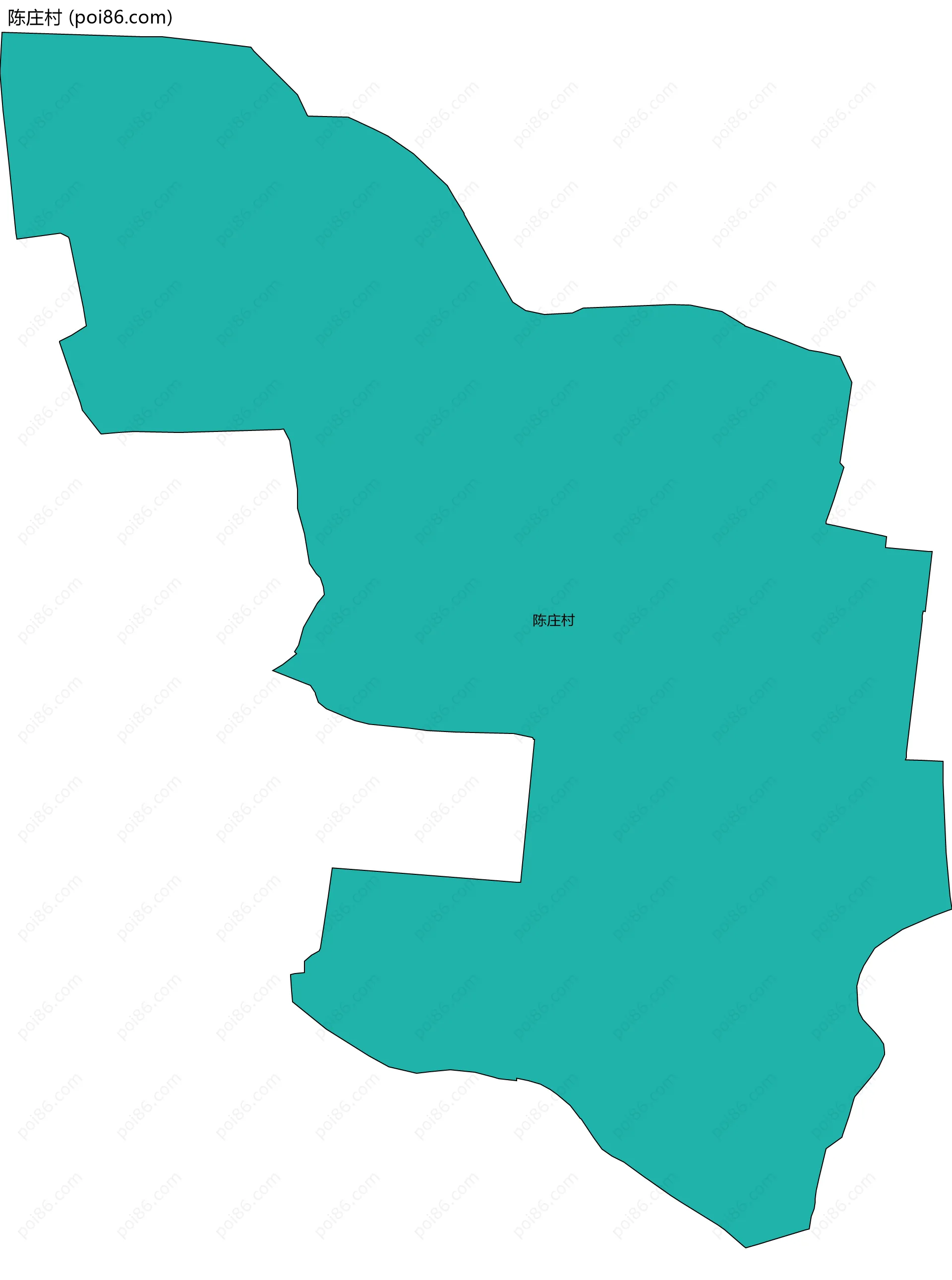 陈庄村边界地图