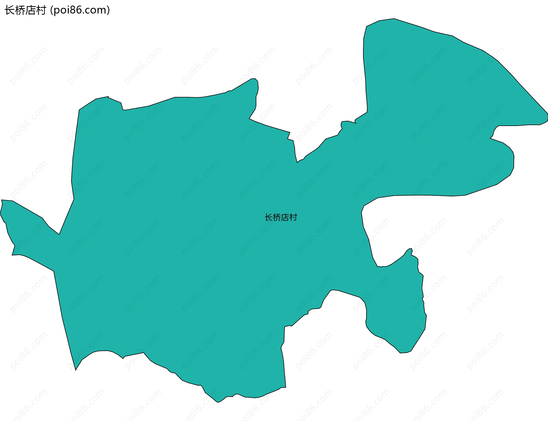 长桥店村边界地图