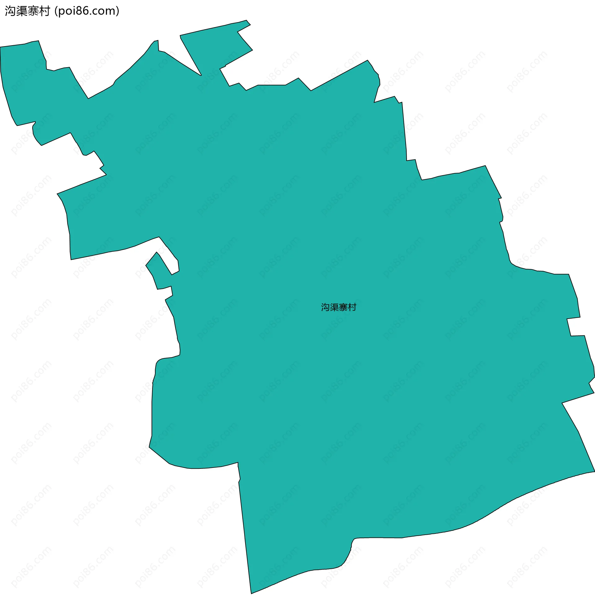 沟渠寨村边界地图