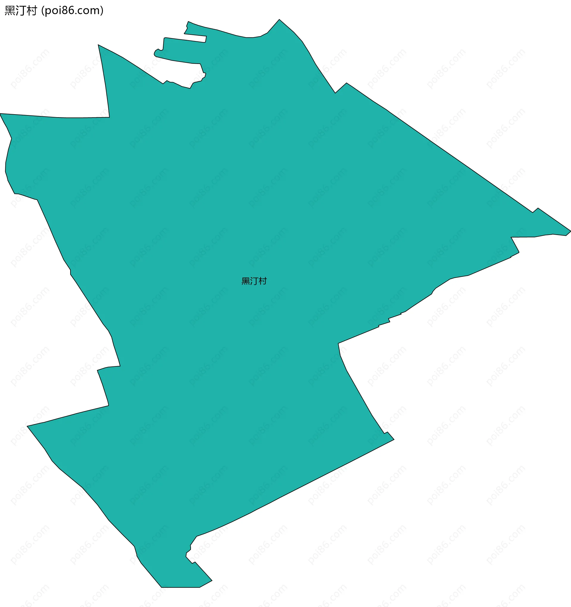 黑汀村边界地图