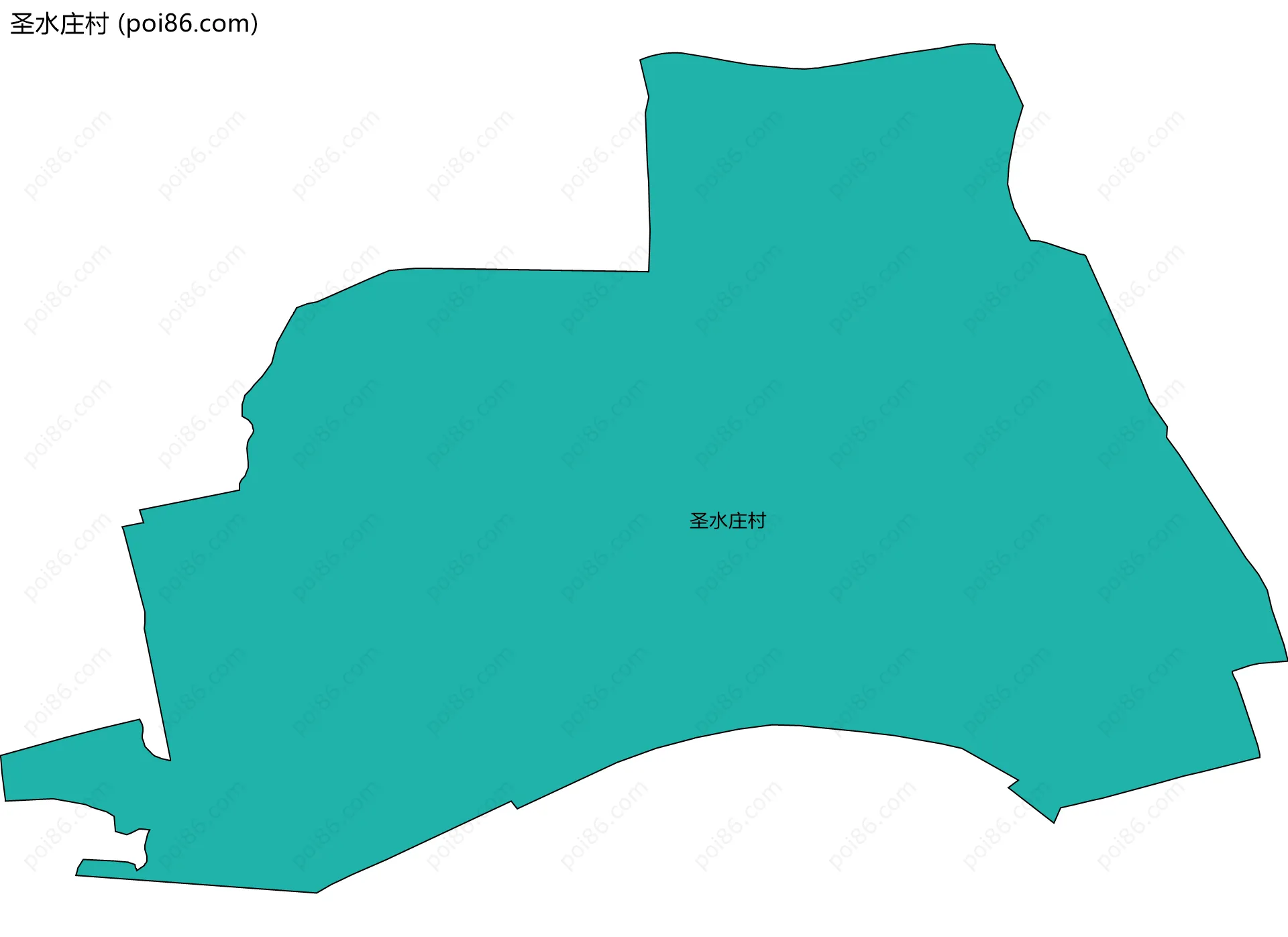 圣水庄村边界地图