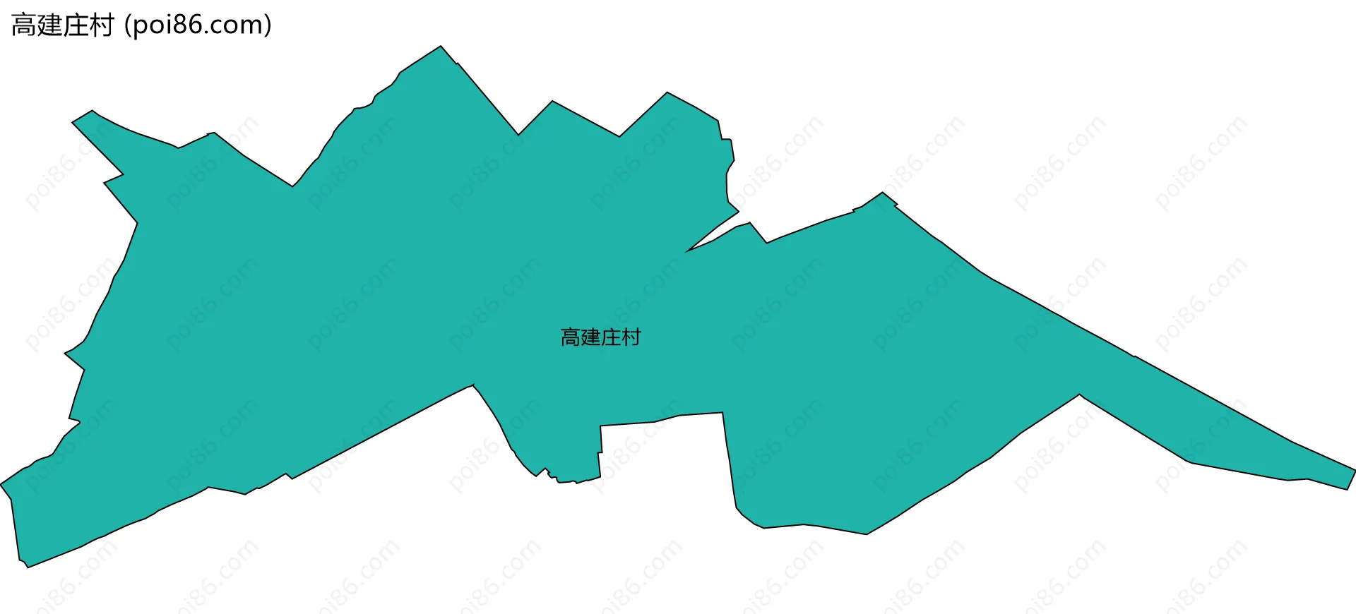 高建庄村边界地图