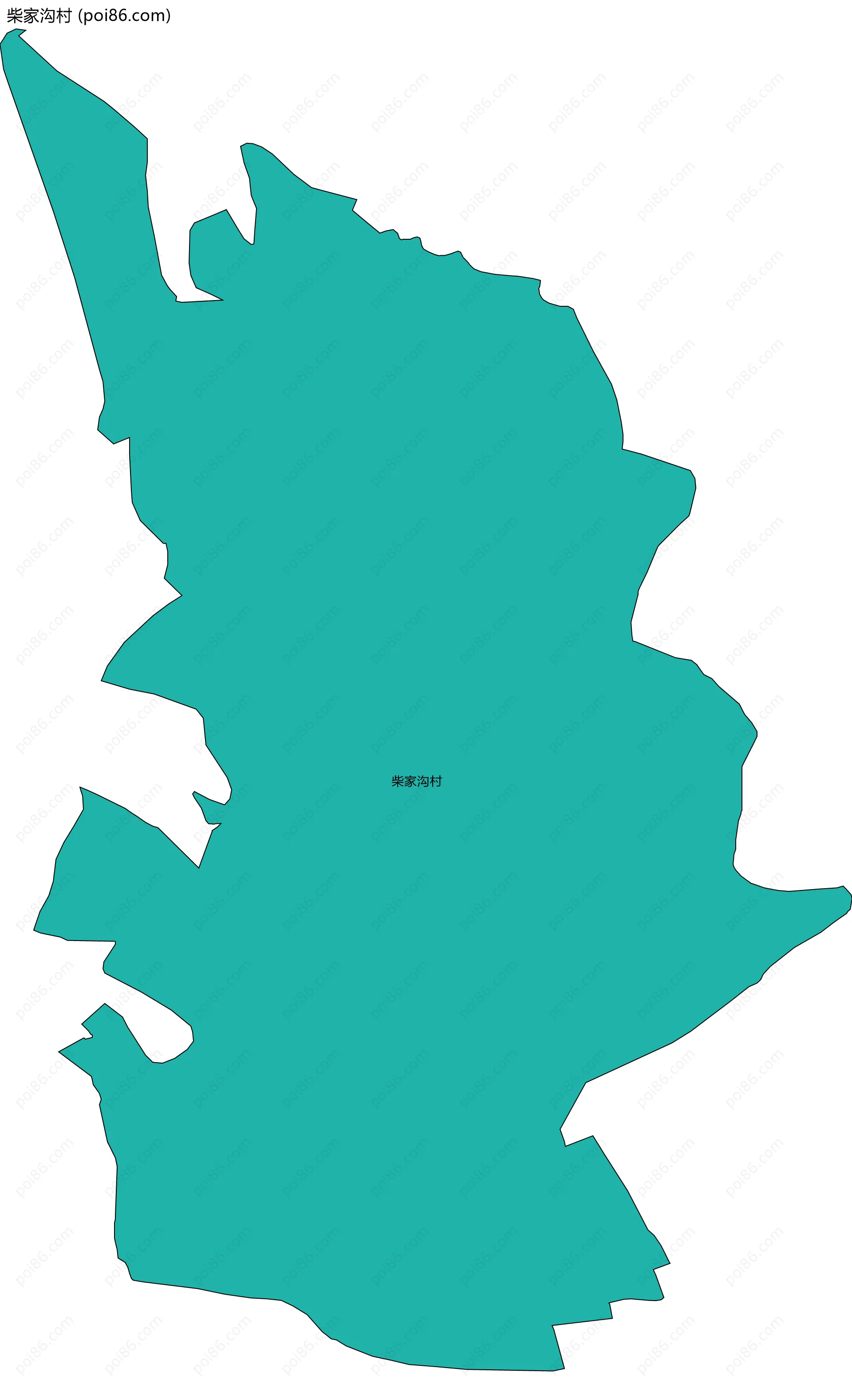 柴家沟村边界地图