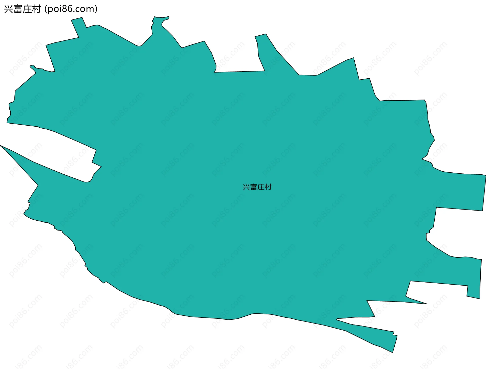 兴富庄村边界地图