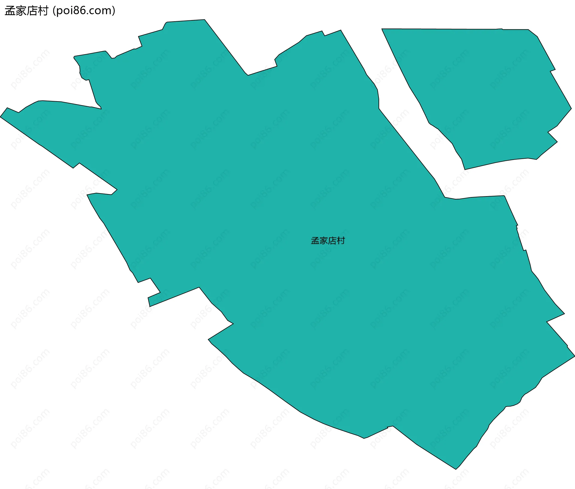 孟家店村边界地图