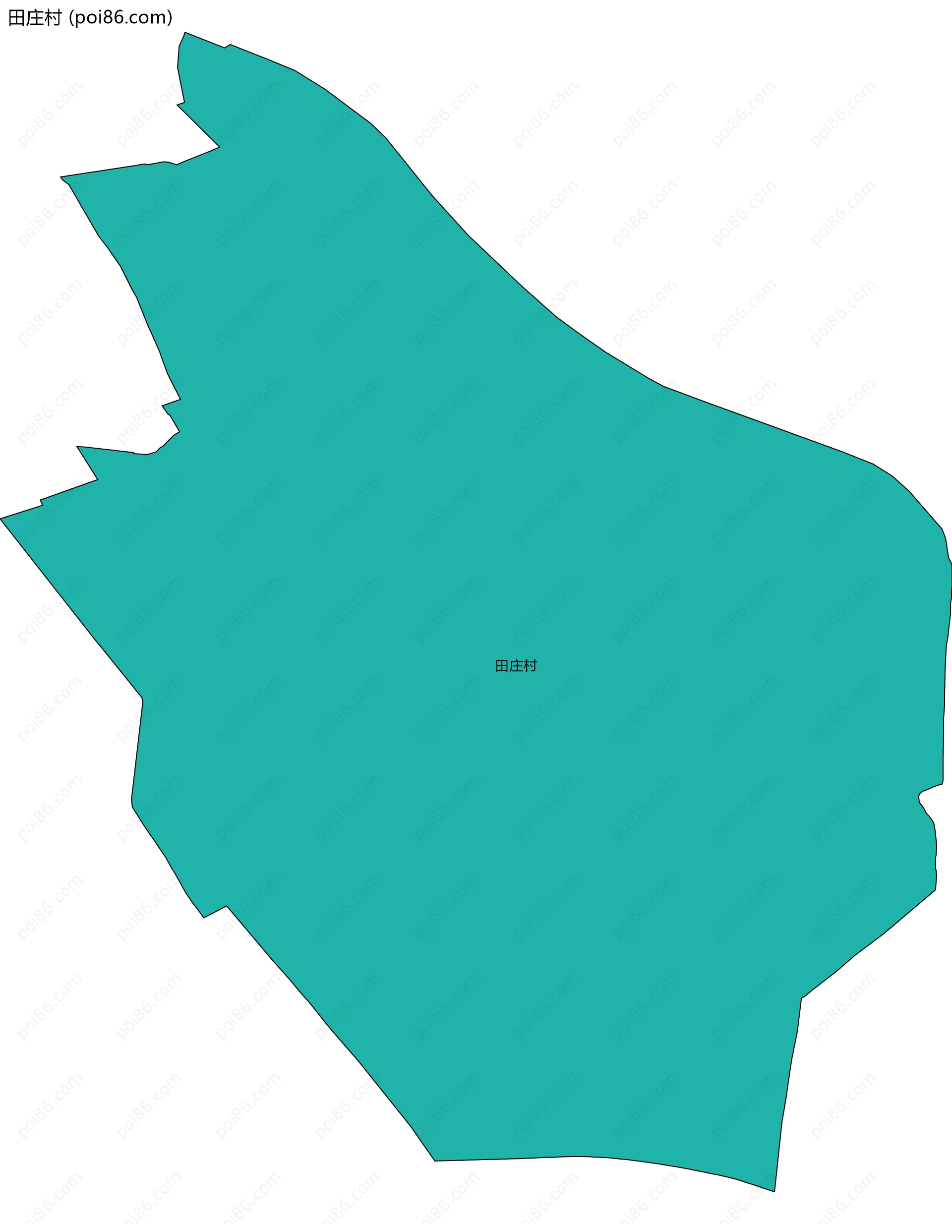 田庄村边界地图