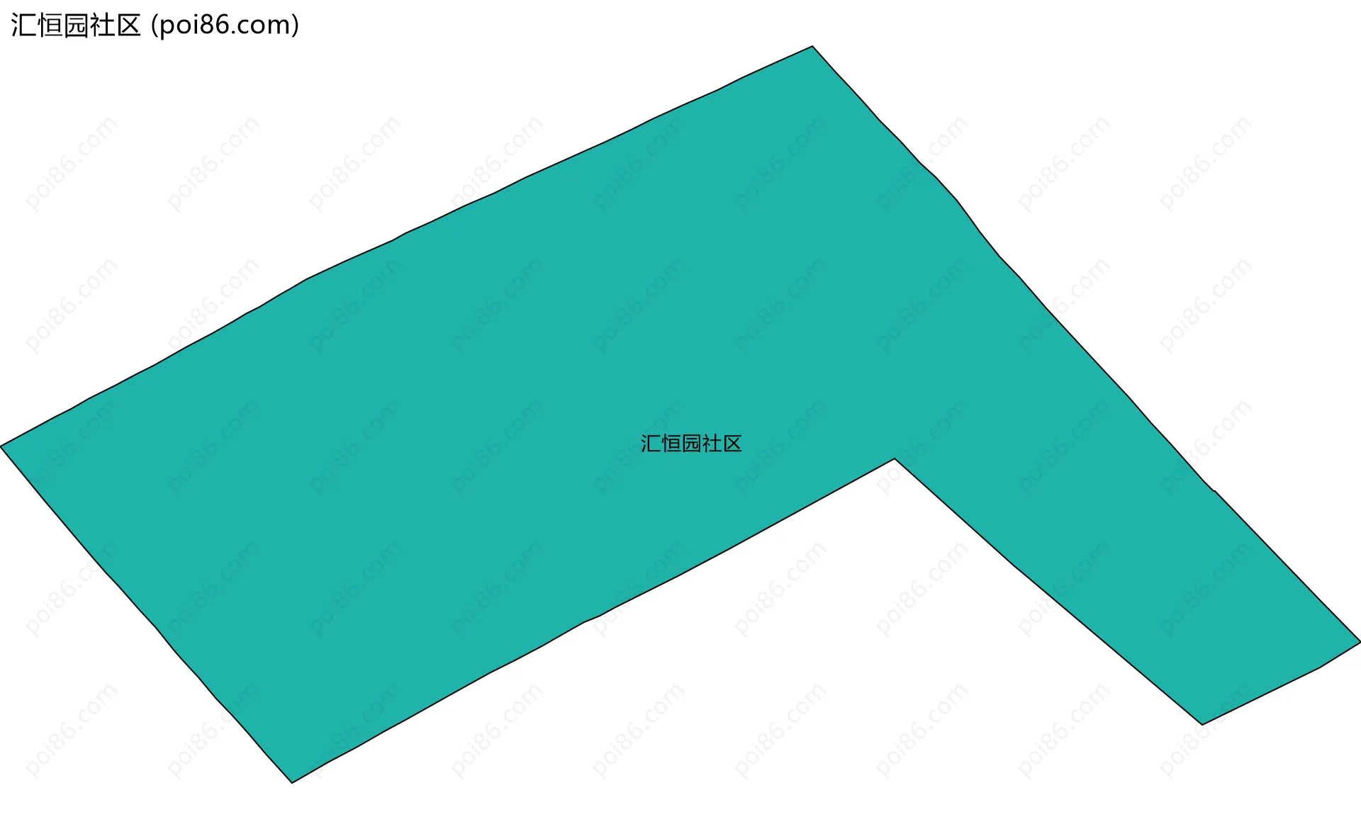 汇恒园社区边界地图