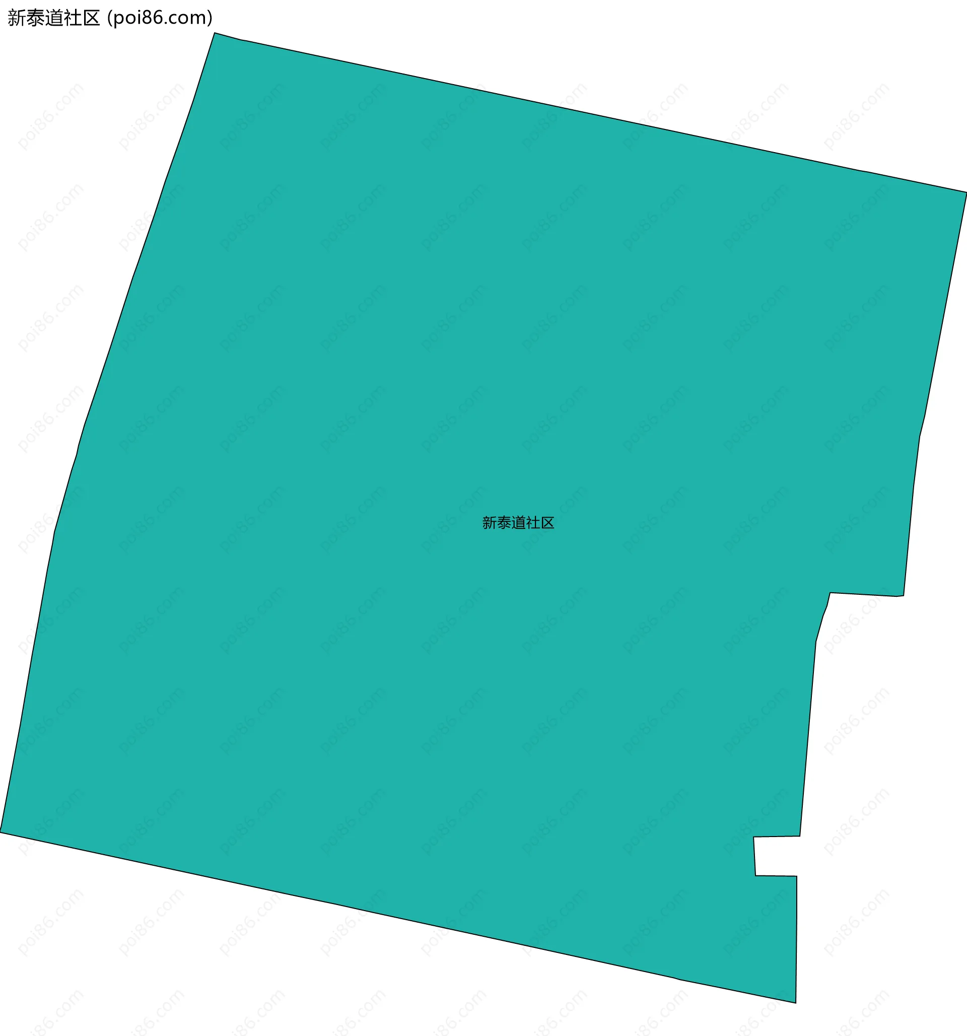 新泰道社区边界地图