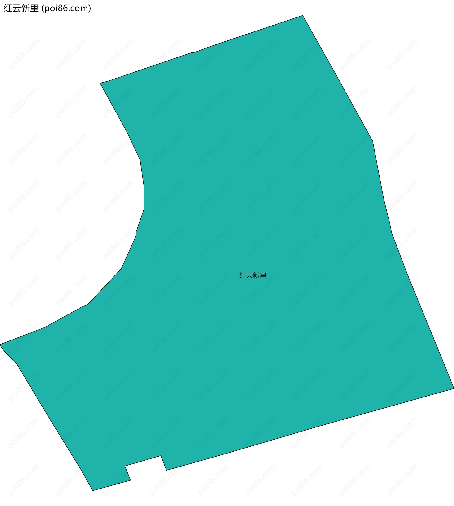 红云新里边界地图