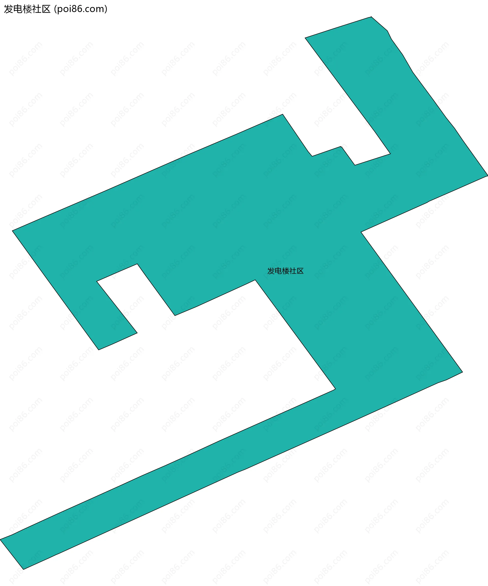 发电楼社区边界地图