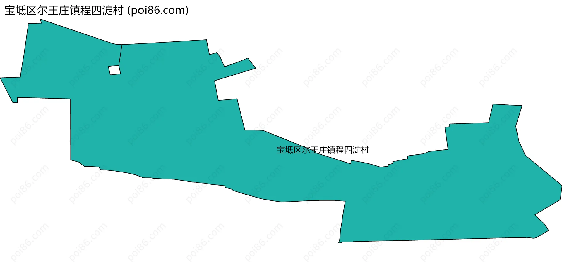 宝坻区尔王庄镇程四淀村边界地图