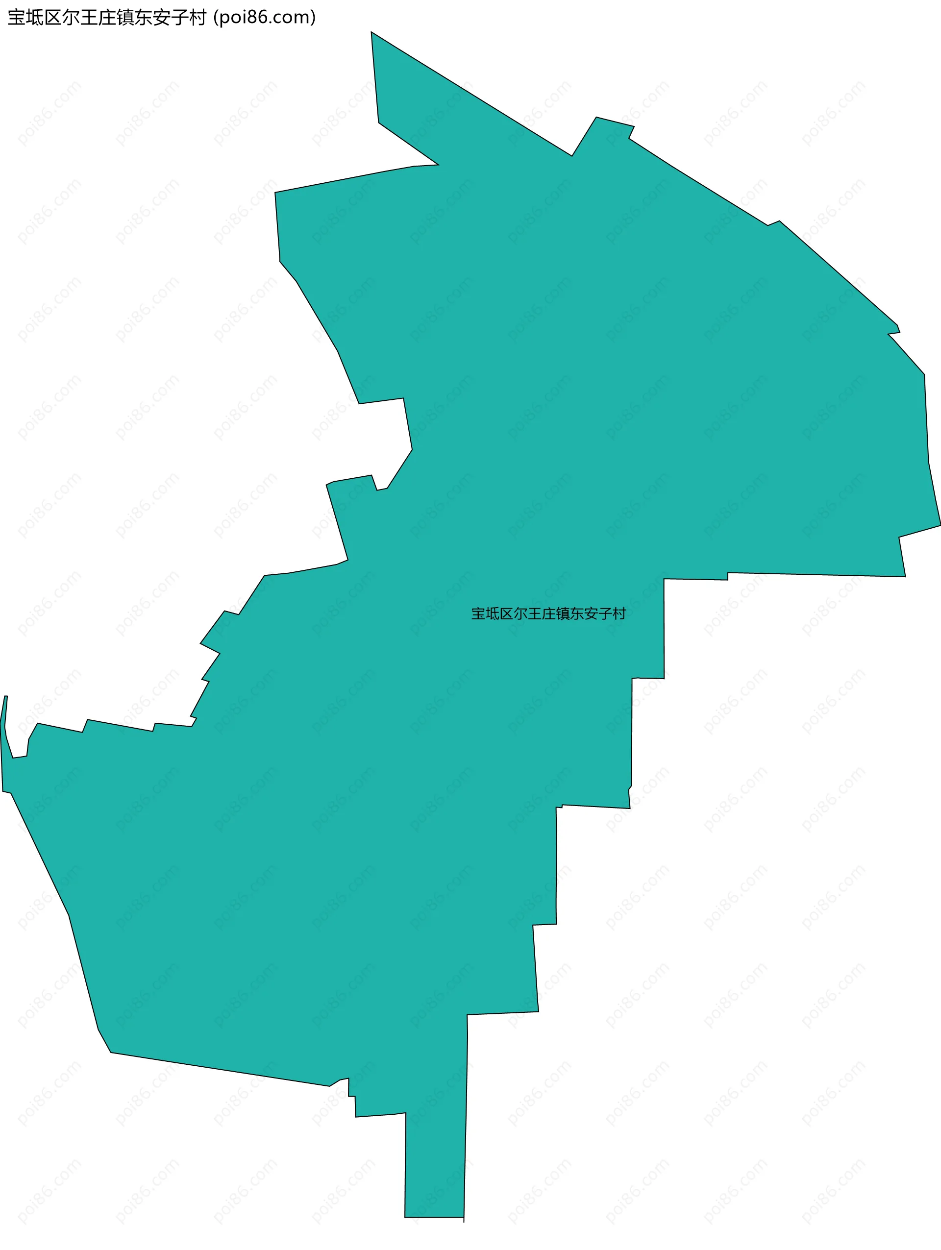 宝坻区尔王庄镇东安子村边界地图