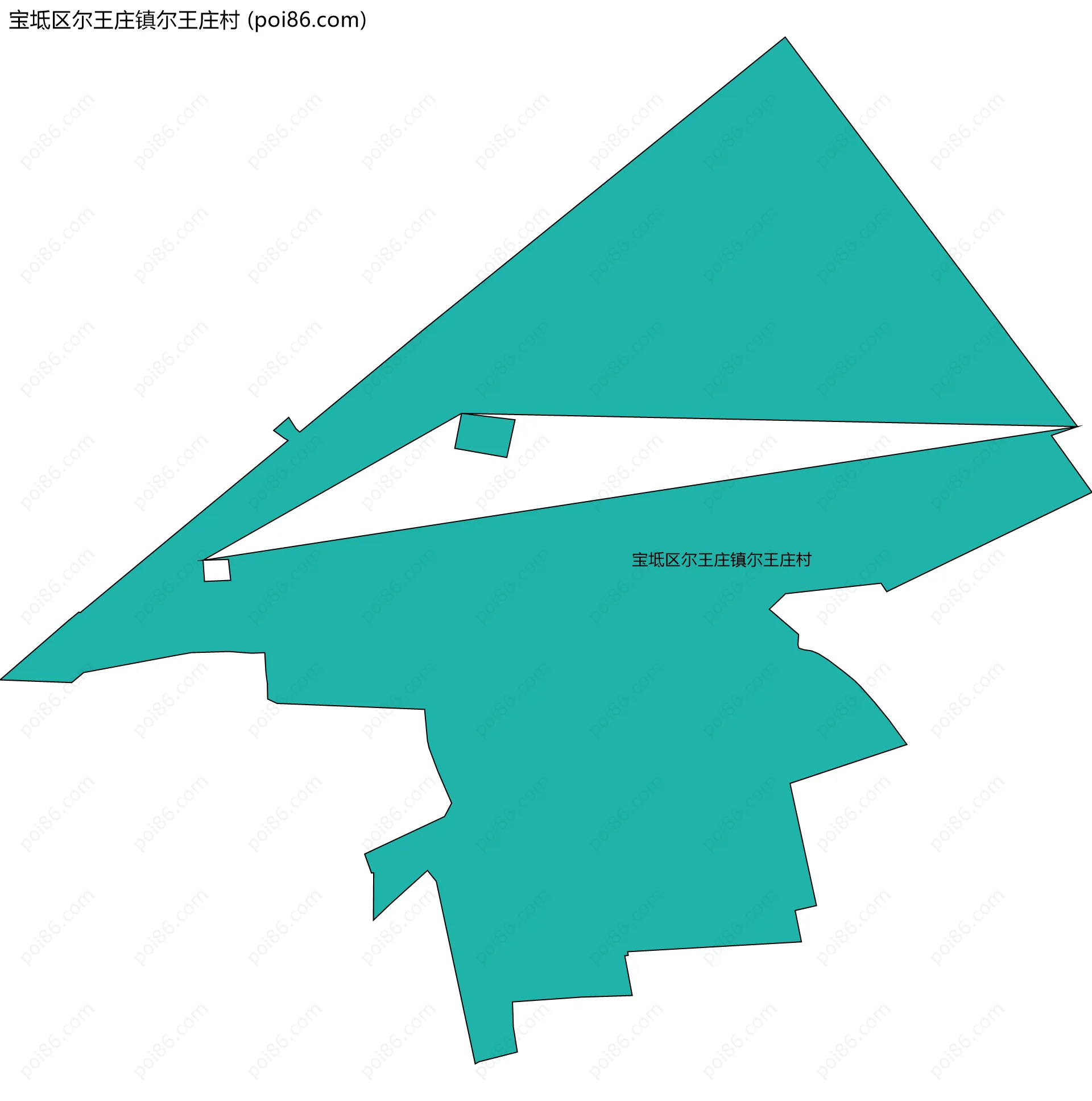 宝坻区尔王庄镇尔王庄村边界地图