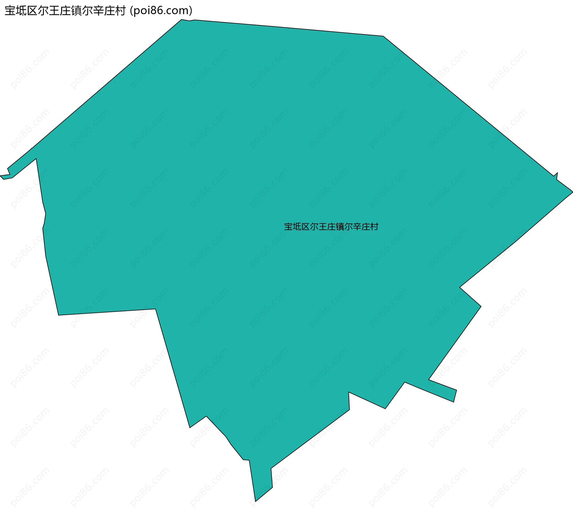宝坻区尔王庄镇尔辛庄村边界地图