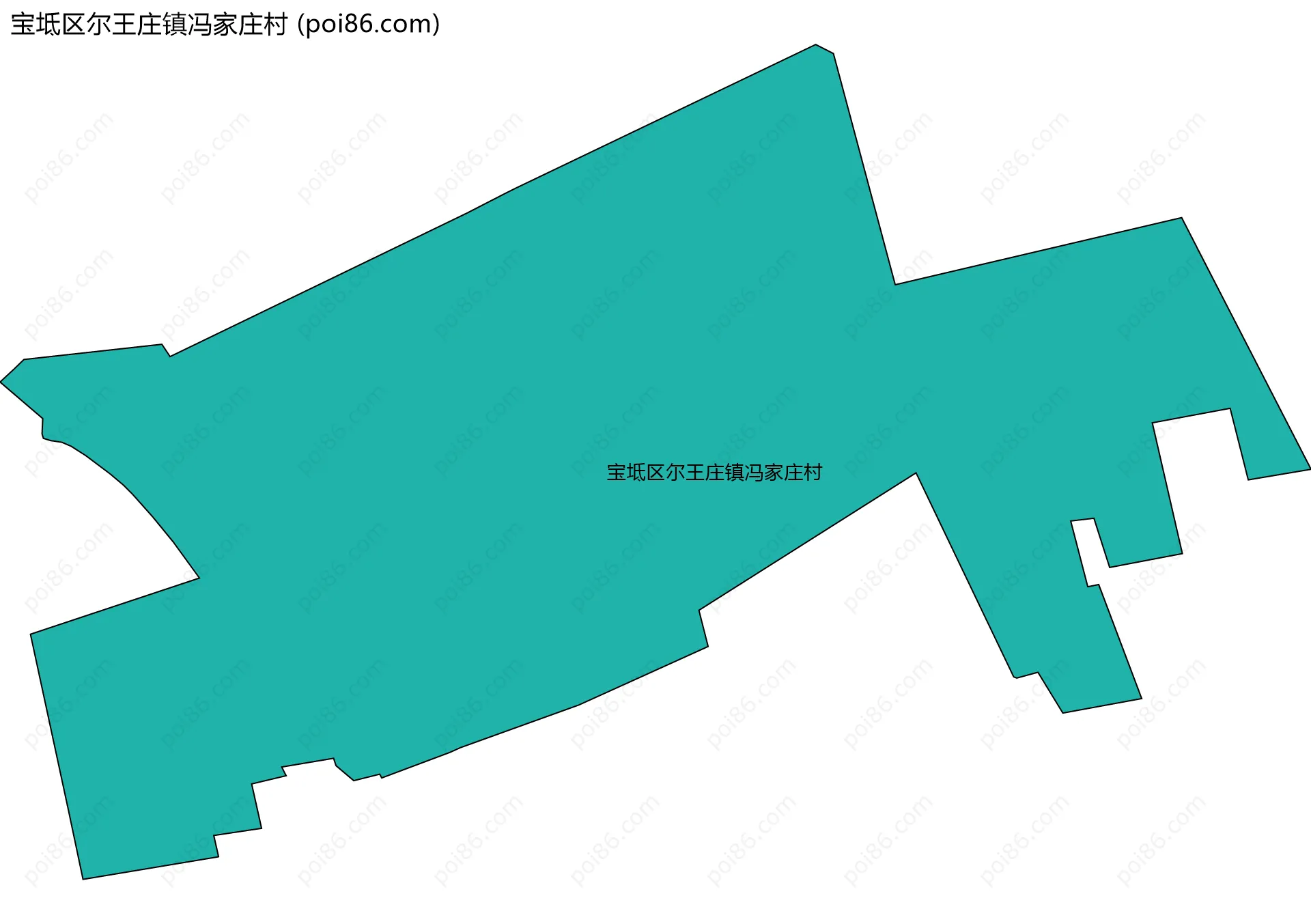 宝坻区尔王庄镇冯家庄村边界地图