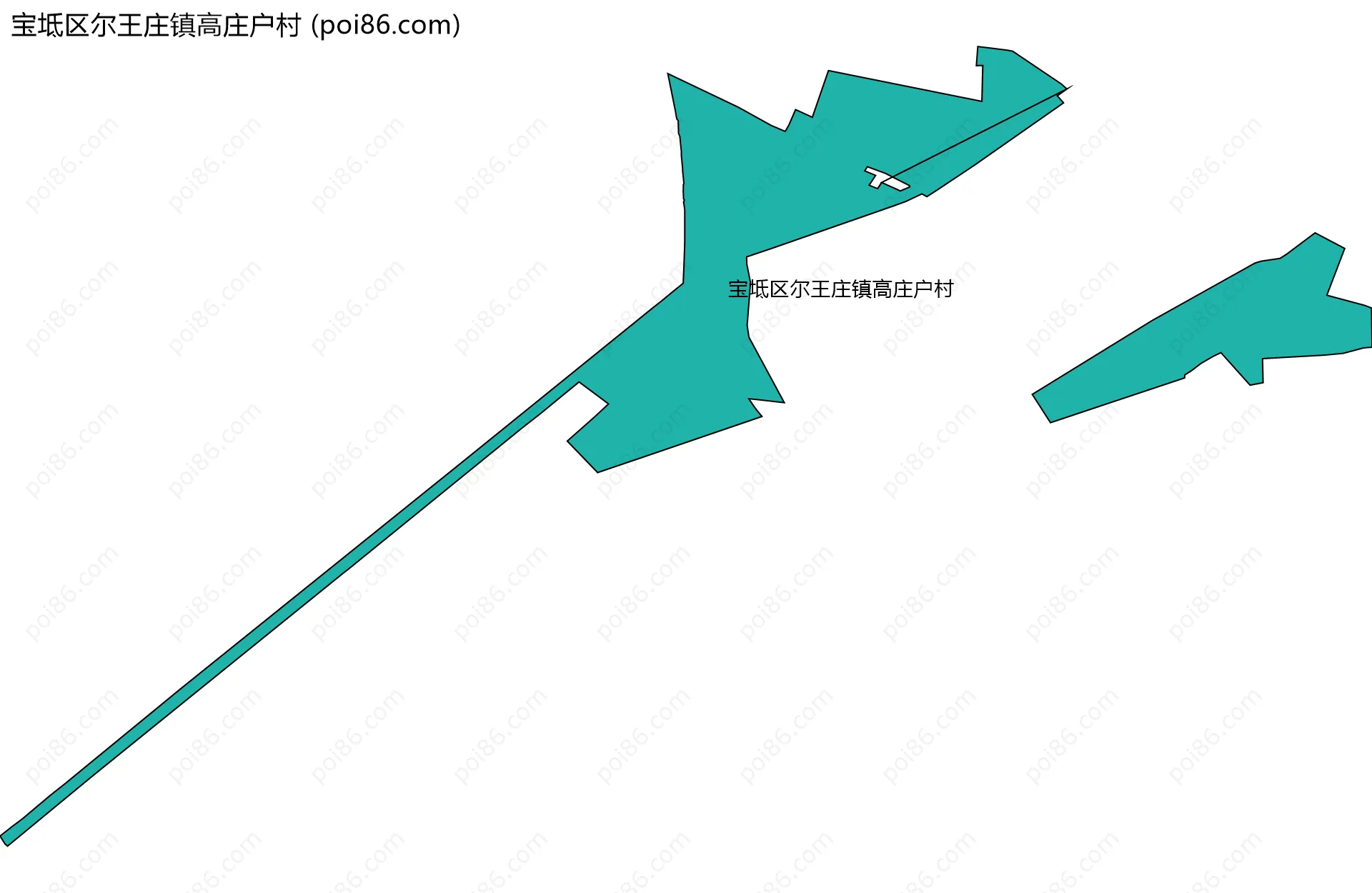 宝坻区尔王庄镇高庄户村边界地图