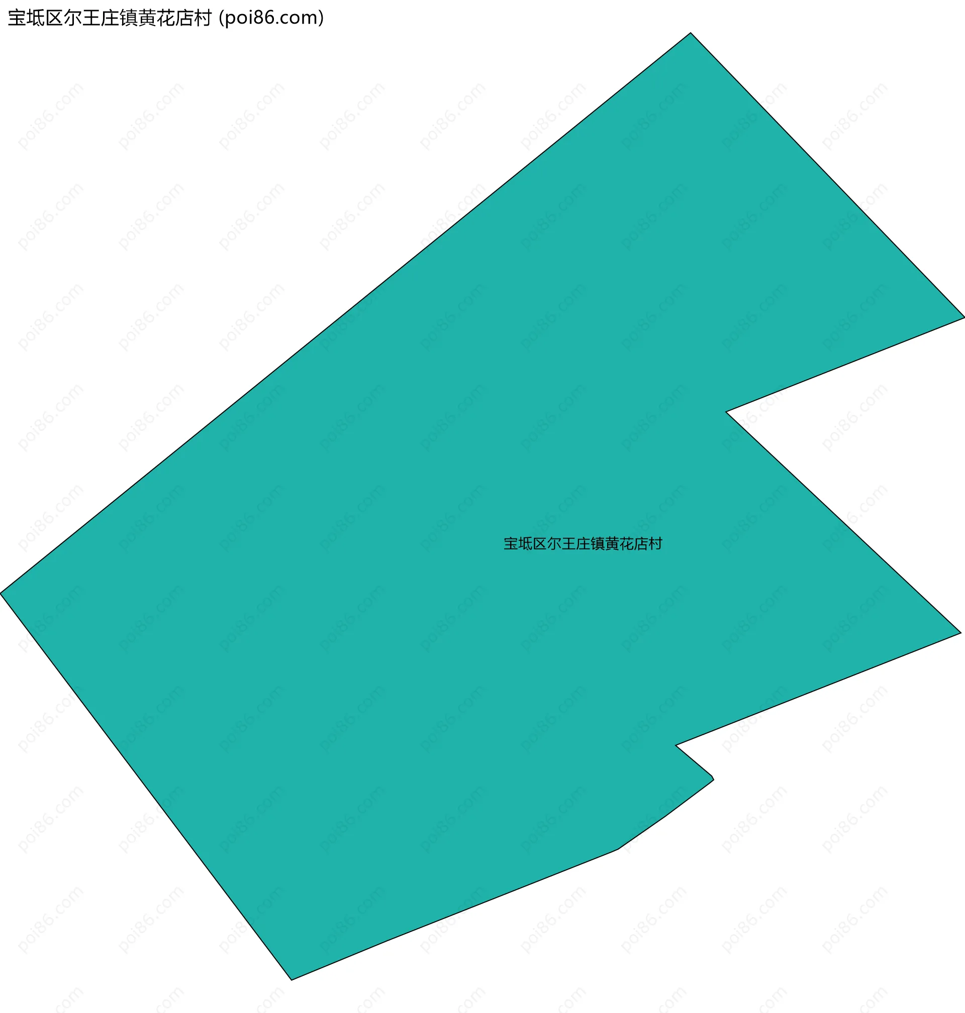 宝坻区尔王庄镇黄花店村边界地图
