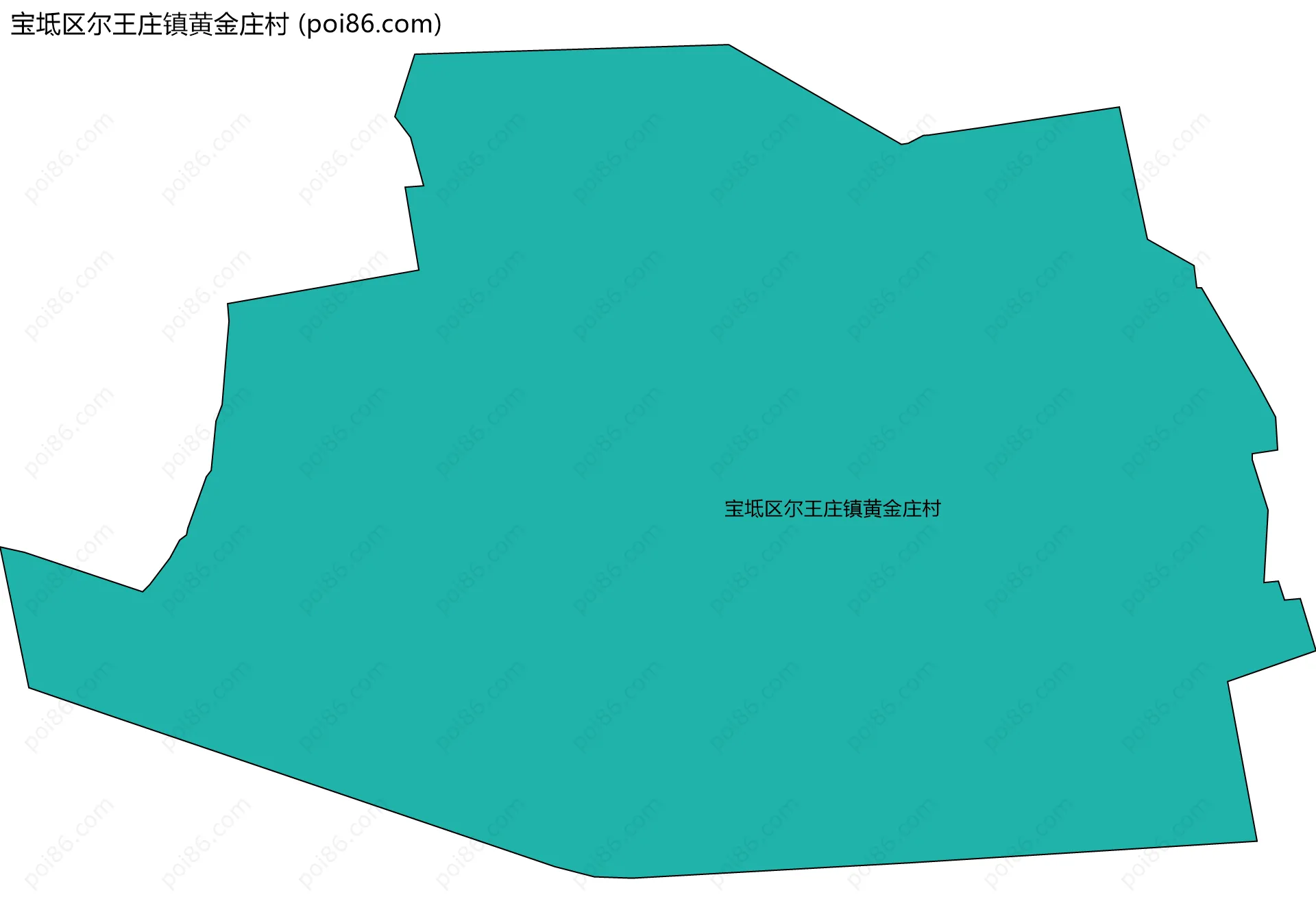 宝坻区尔王庄镇黄金庄村边界地图