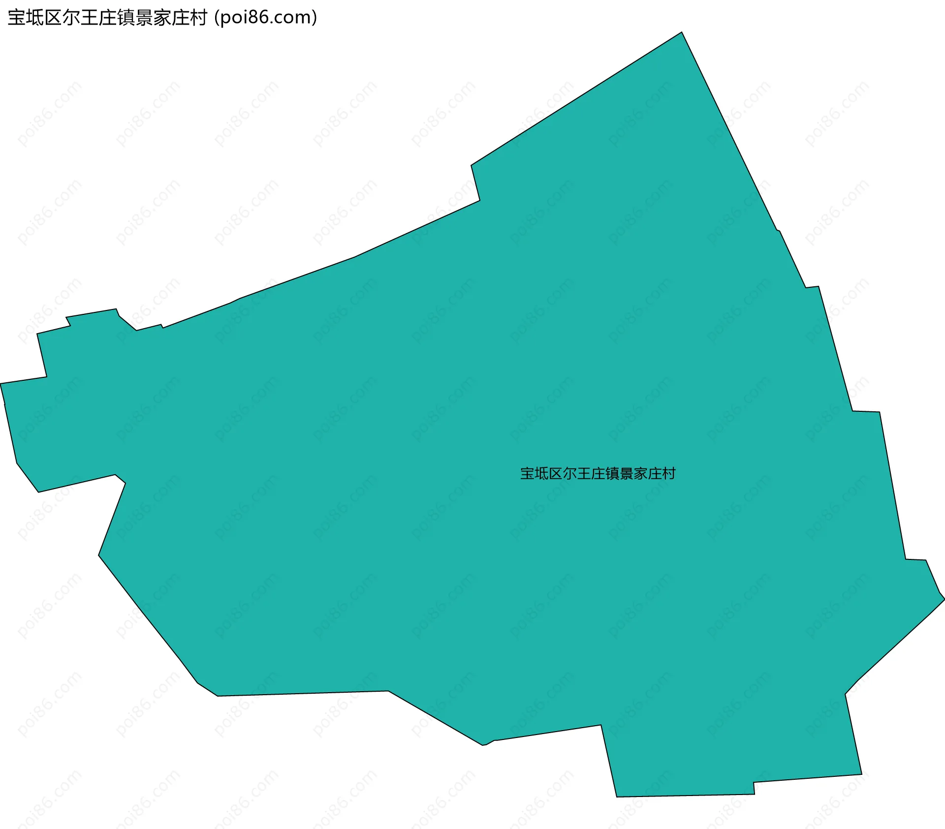 宝坻区尔王庄镇景家庄村边界地图