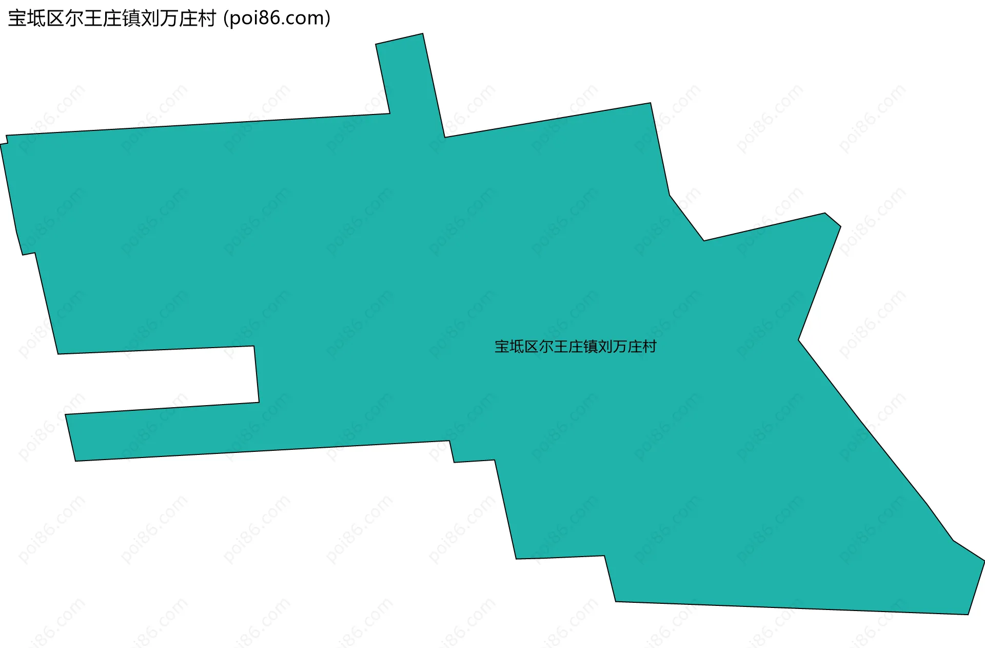 宝坻区尔王庄镇刘万庄村边界地图