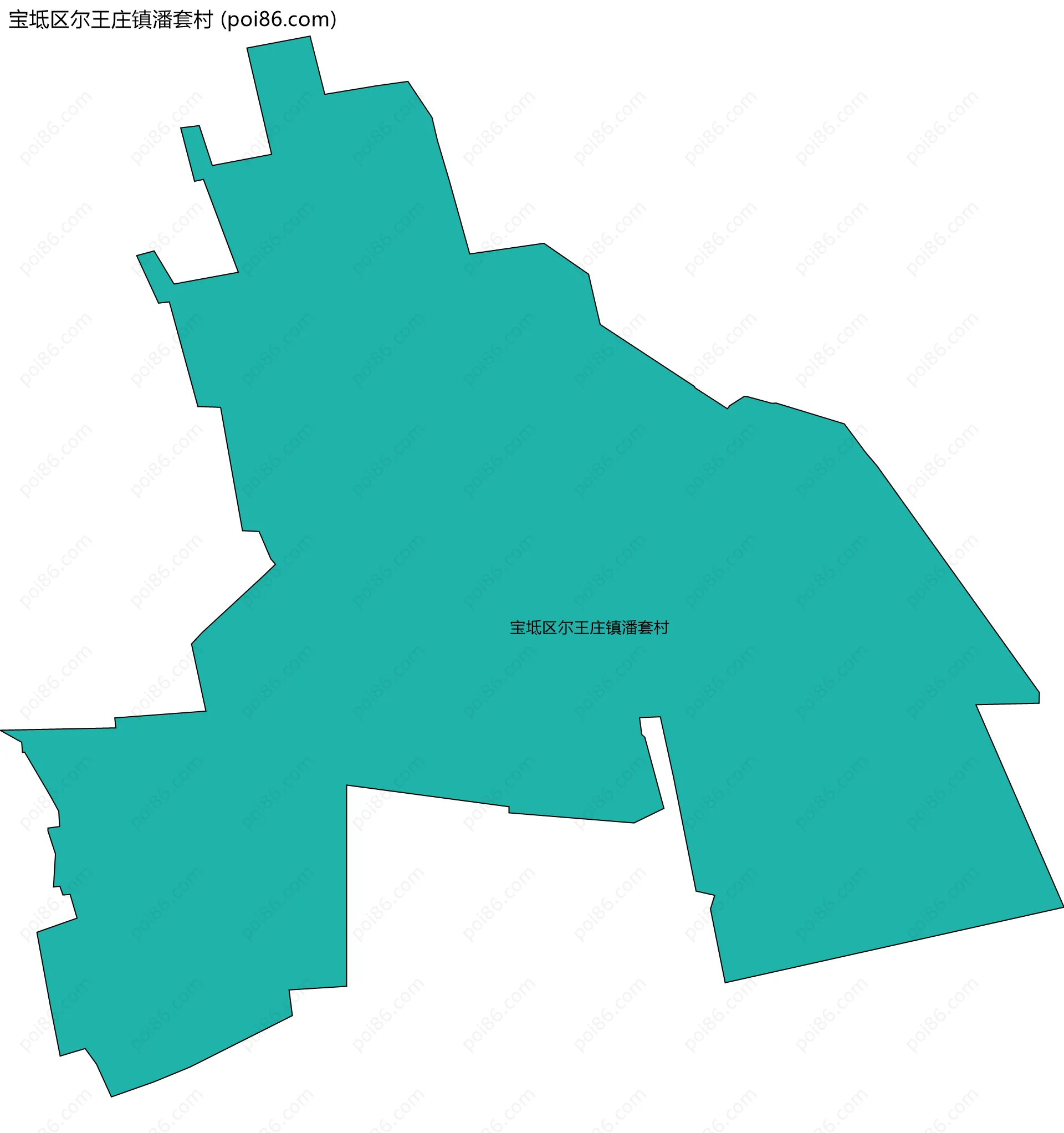 宝坻区尔王庄镇潘套村边界地图