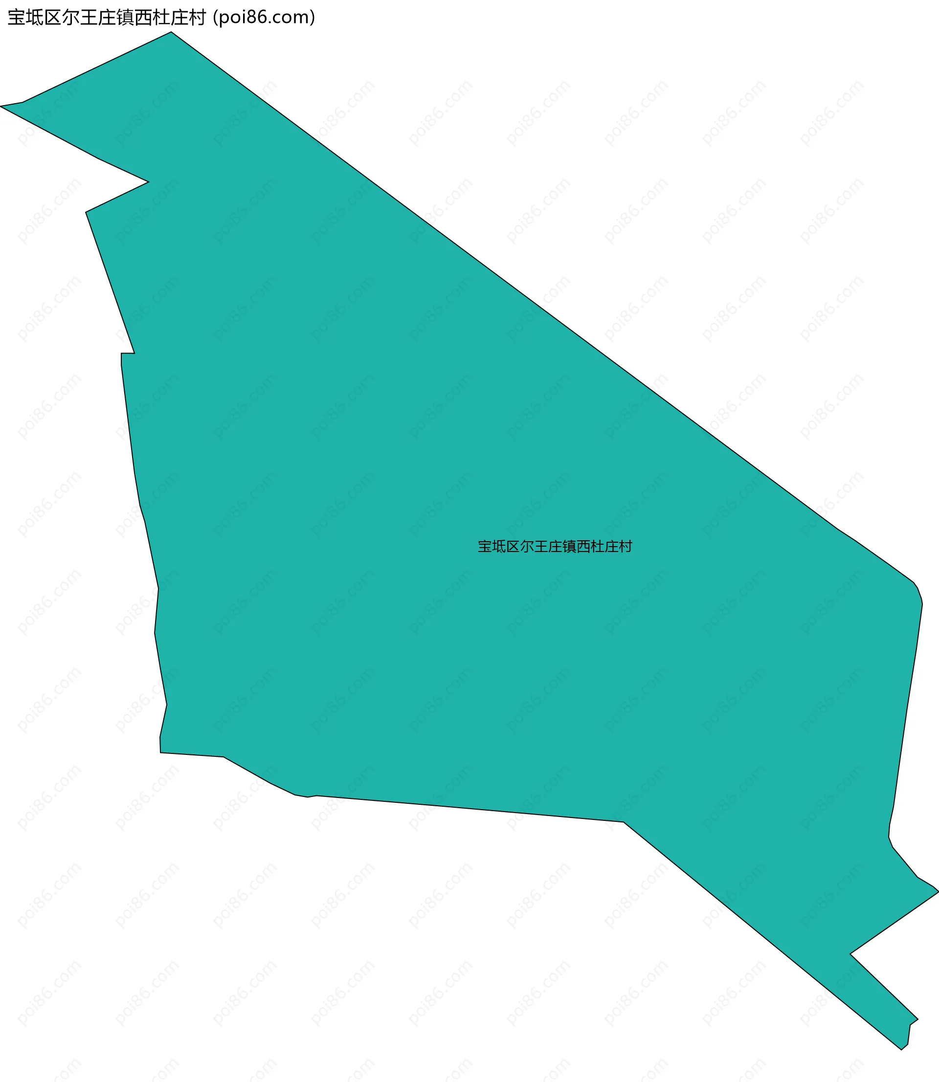 宝坻区尔王庄镇西杜庄村边界地图