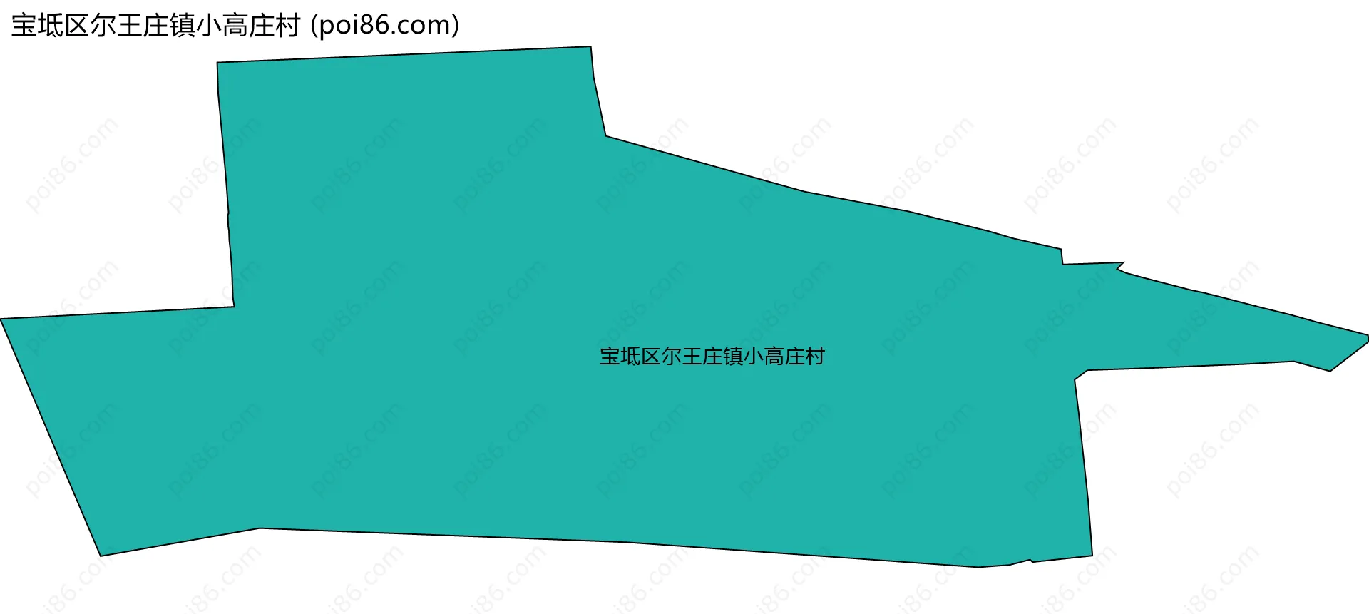 宝坻区尔王庄镇小高庄村边界地图