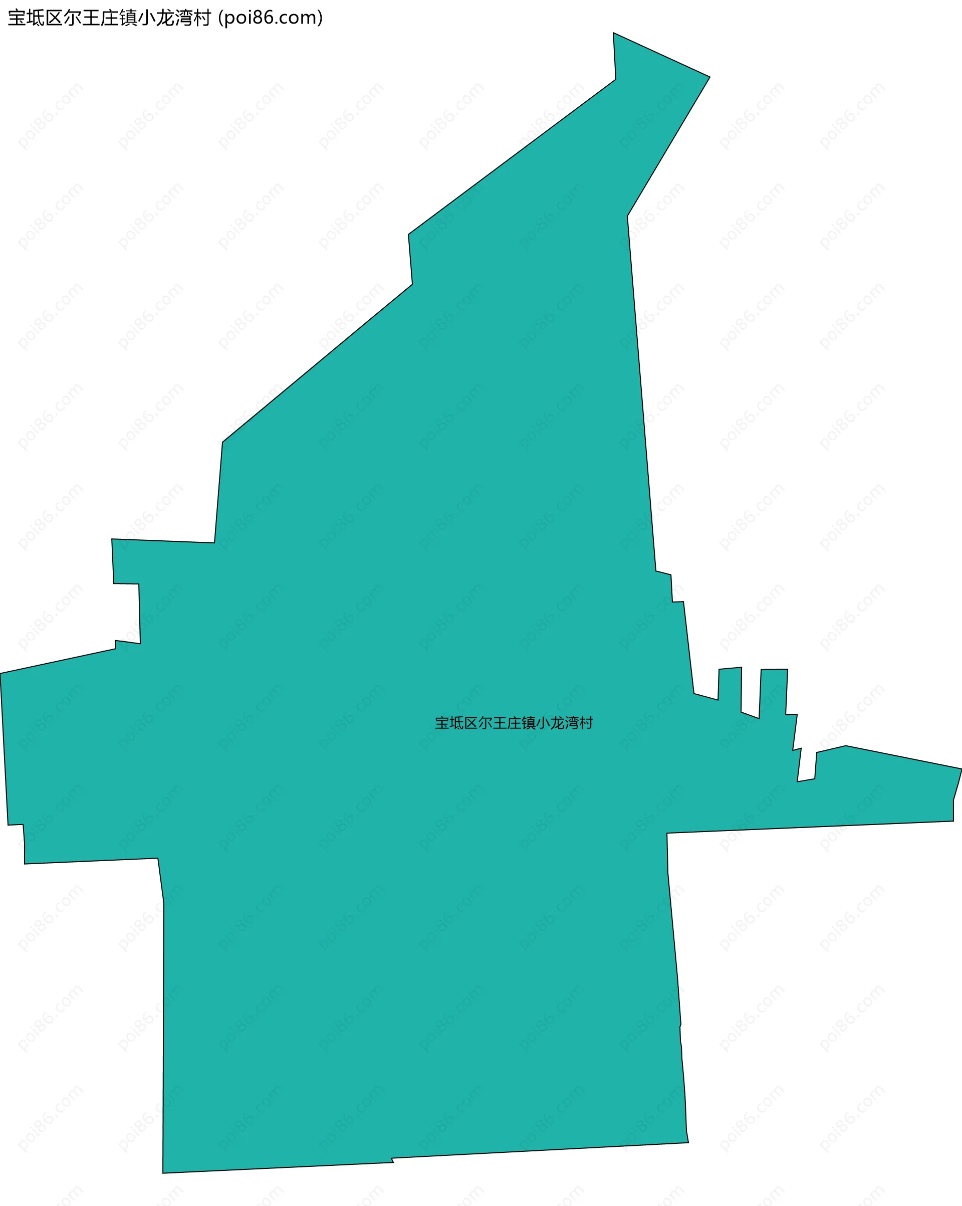 宝坻区尔王庄镇小龙湾村边界地图