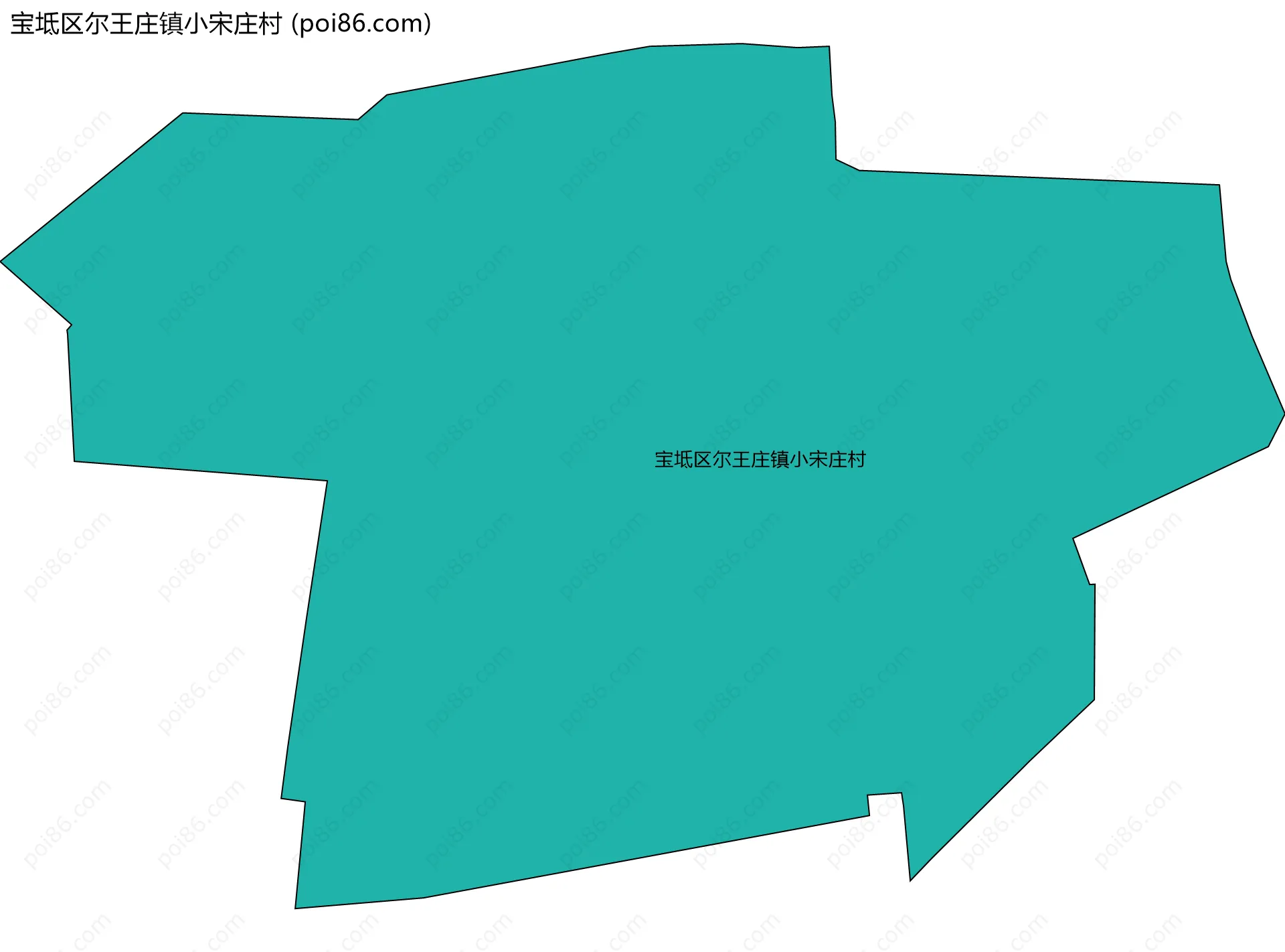 宝坻区尔王庄镇小宋庄村边界地图
