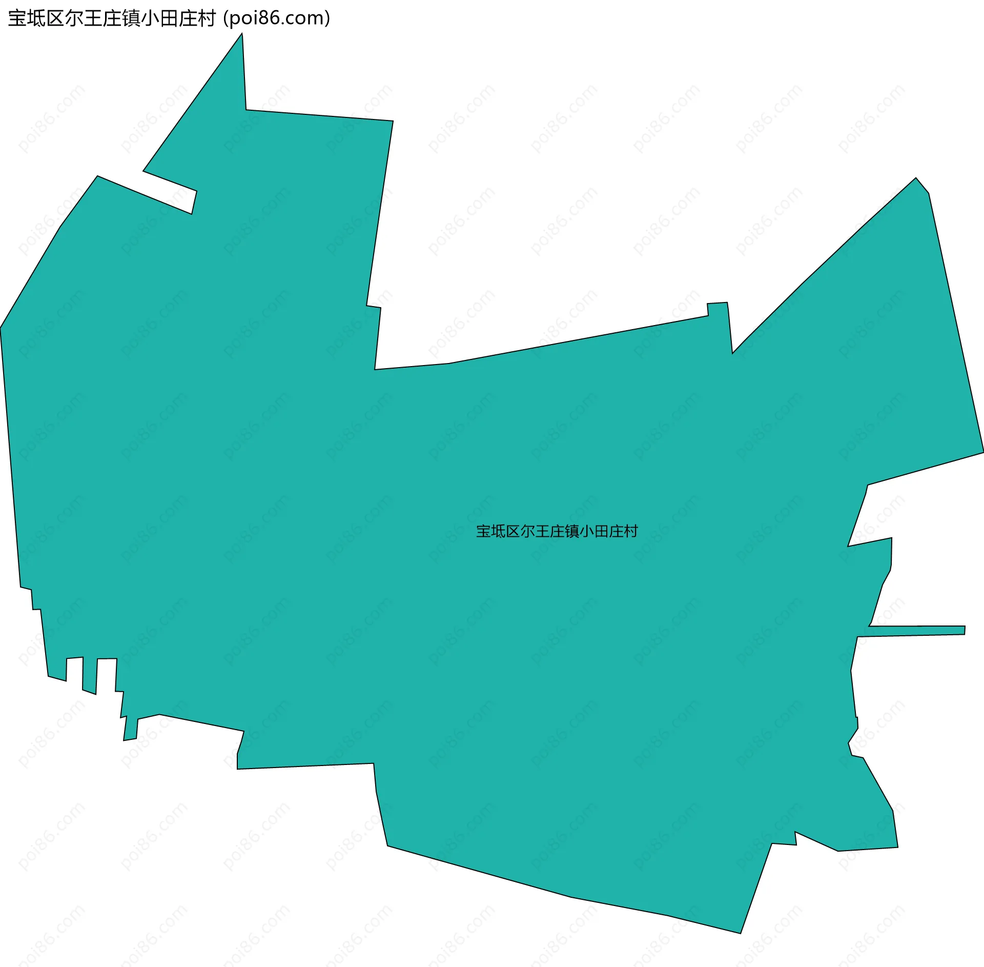 宝坻区尔王庄镇小田庄村边界地图