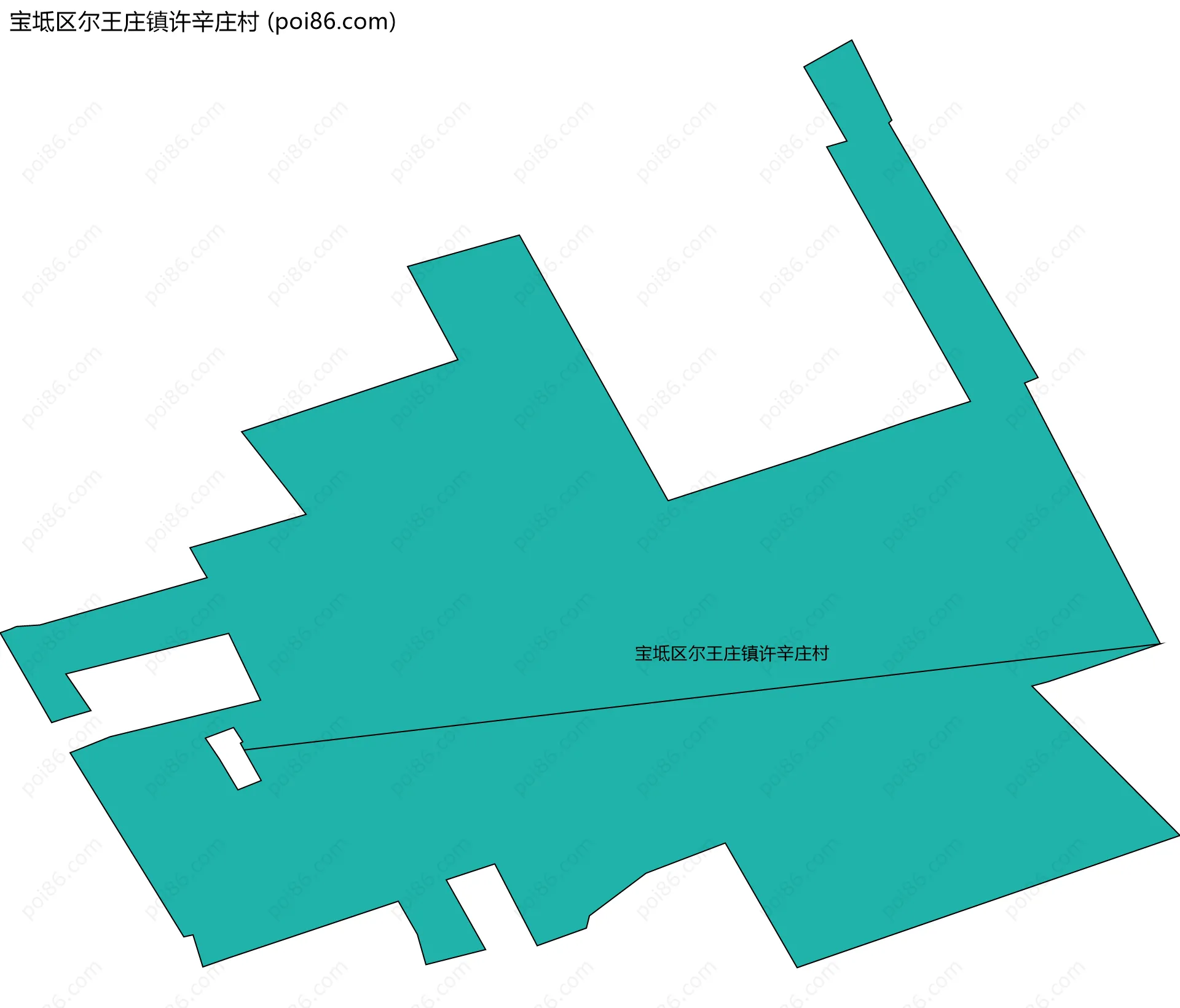 宝坻区尔王庄镇许辛庄村边界地图