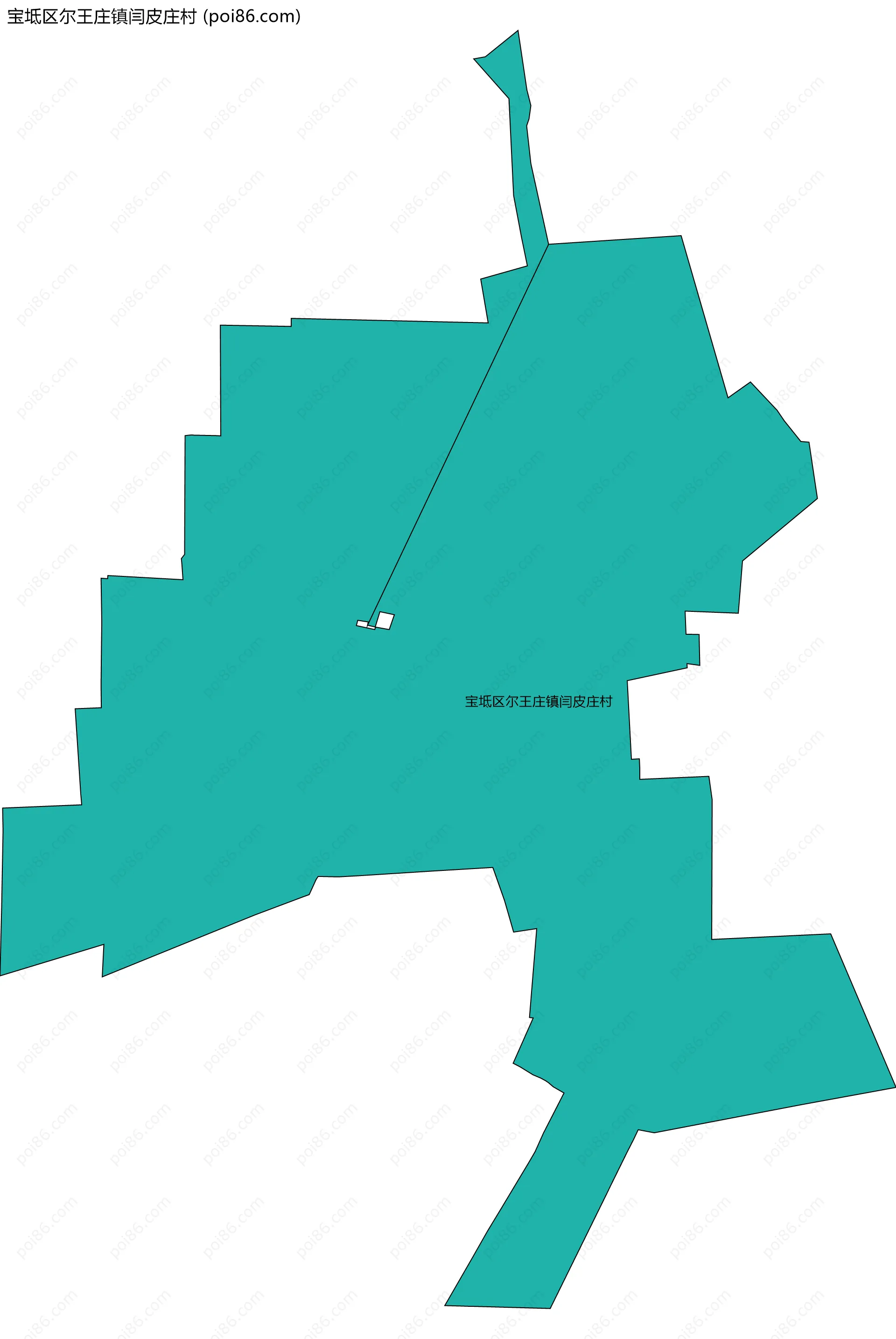 宝坻区尔王庄镇闫皮庄村边界地图