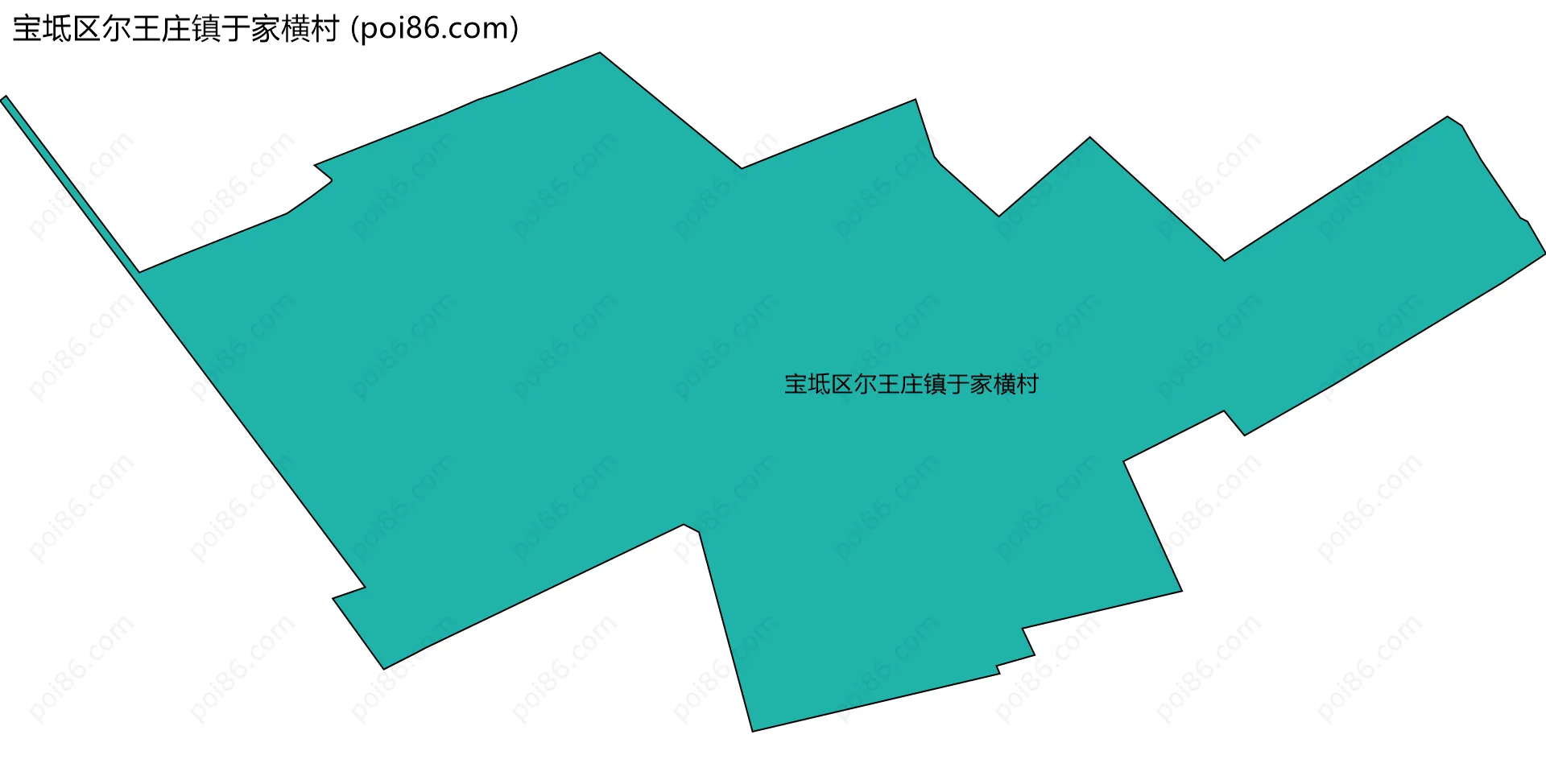 宝坻区尔王庄镇于家横村边界地图