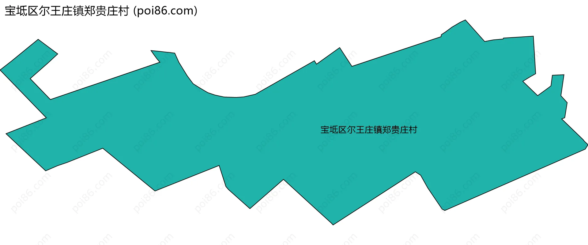 宝坻区尔王庄镇郑贵庄村边界地图