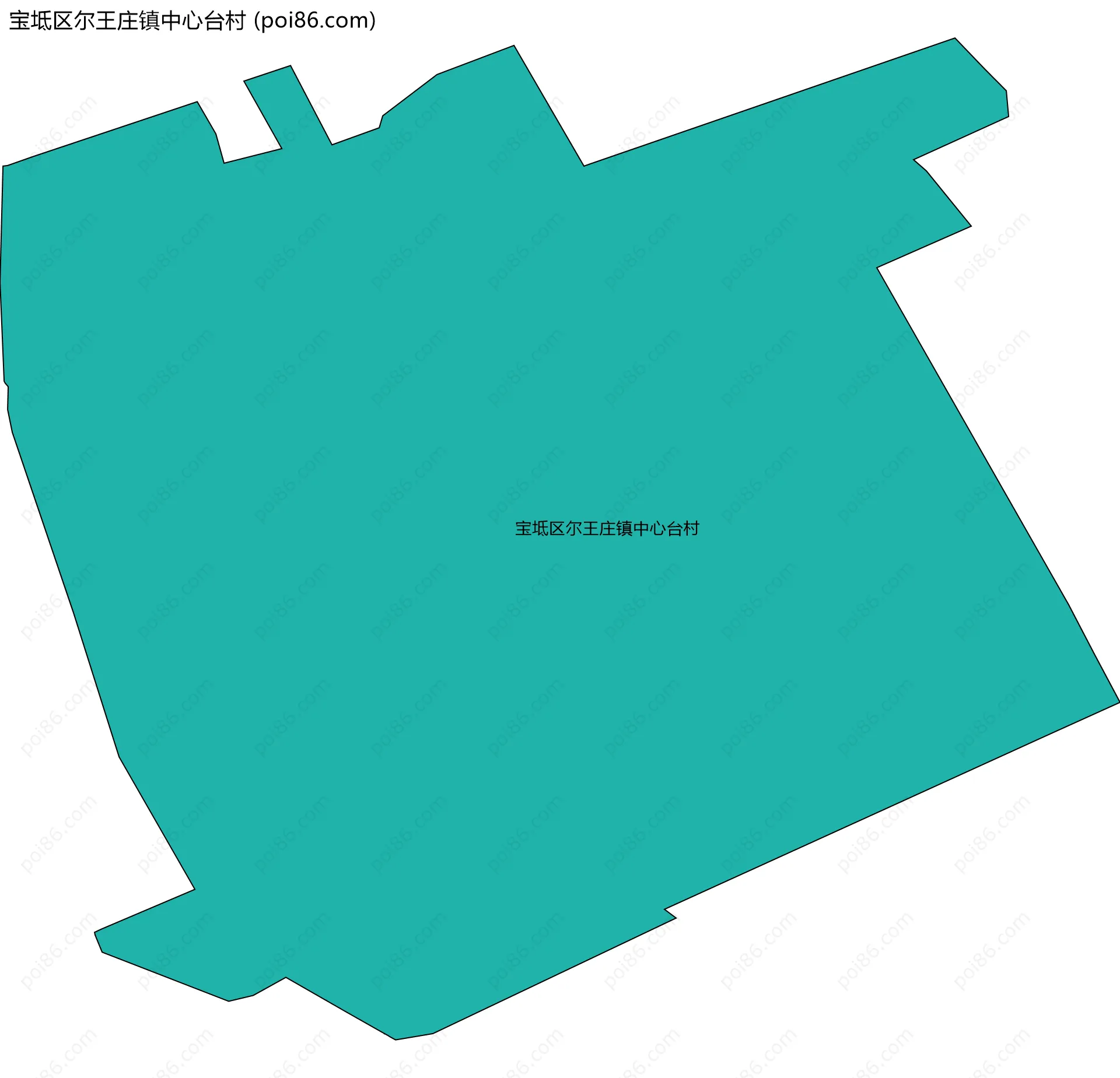 宝坻区尔王庄镇中心台村边界地图